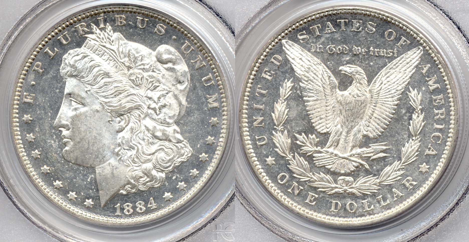 1884 Morgan Silver Dollar PCGS MS-62 DMPL