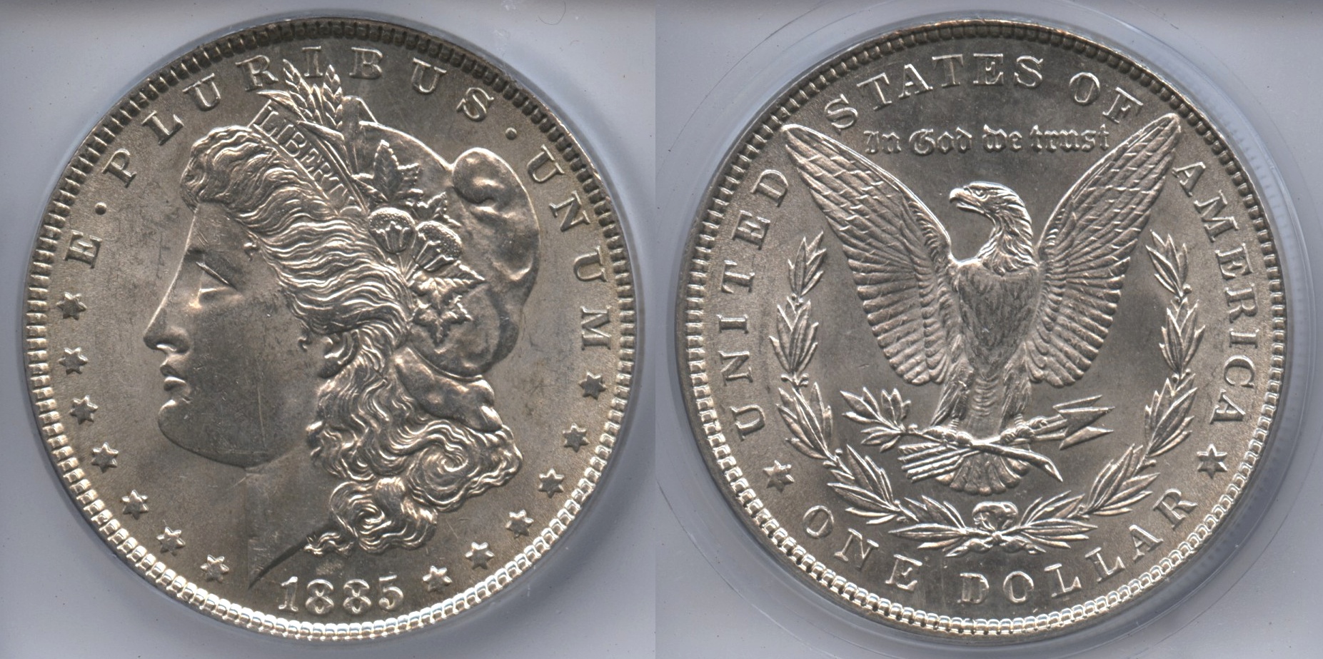 1885 Morgan Silver Dollar ICG MS-62