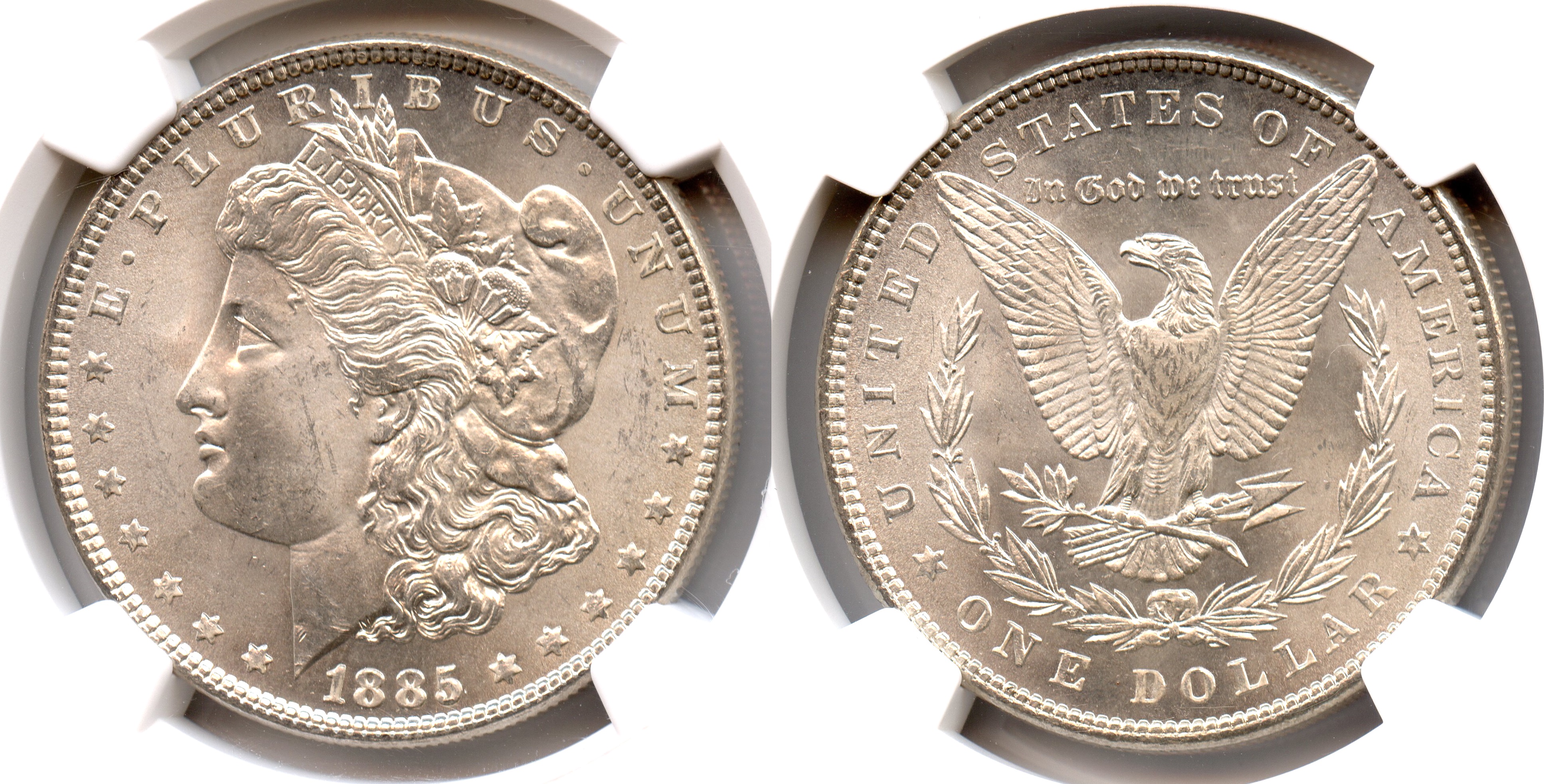 1885 Morgan Silver Dollar NGC MS-64