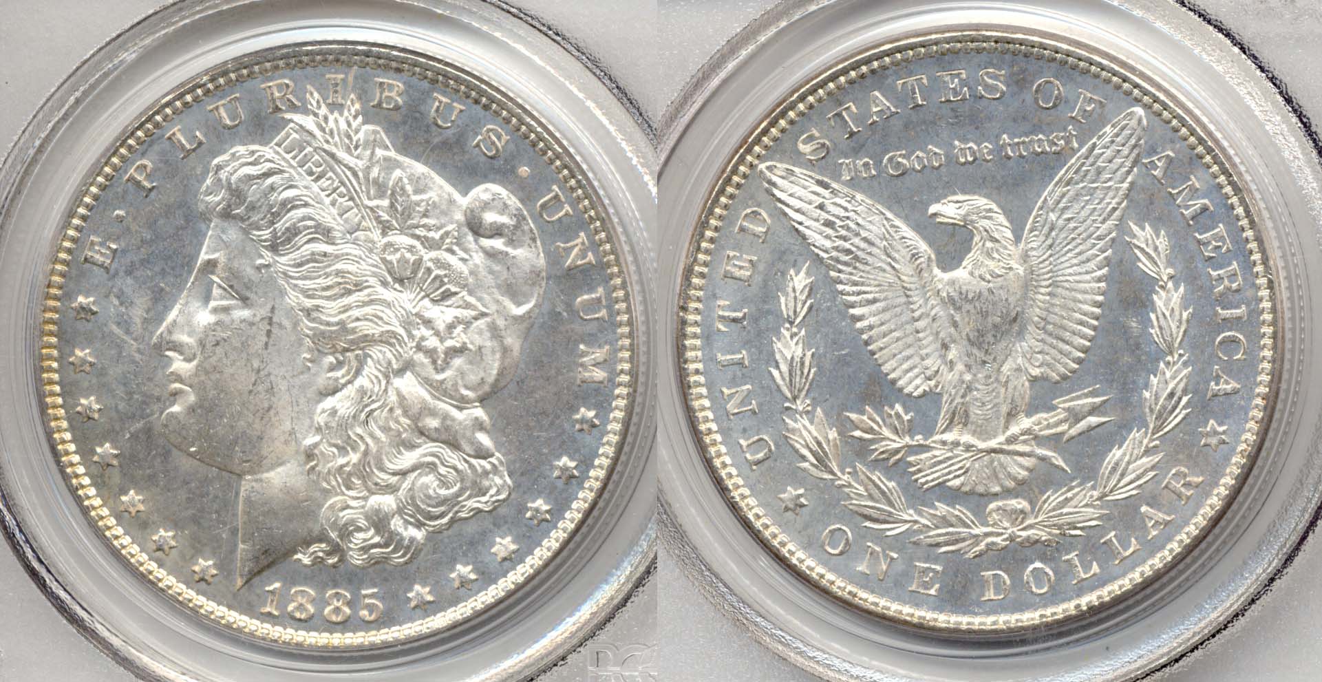 1885 Morgan Silver Dollar PCGS MS-62 DMPL