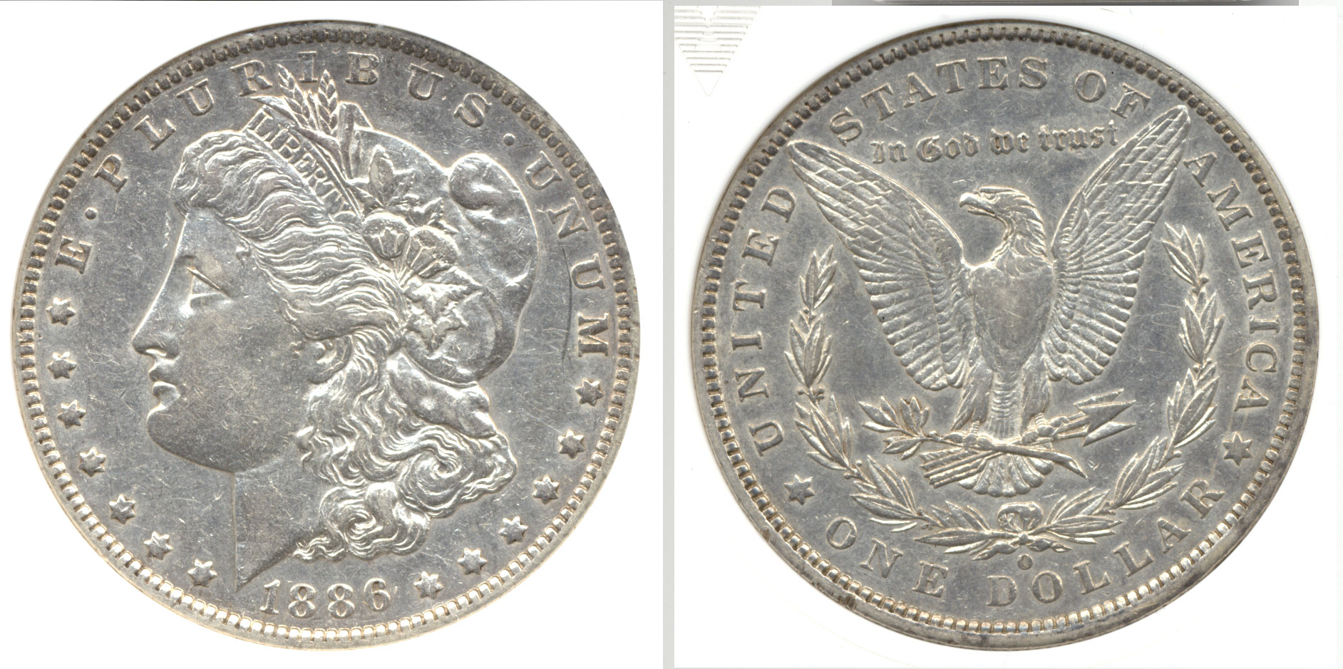 1886-O Morgan Silver Dollar ANACS AU-50