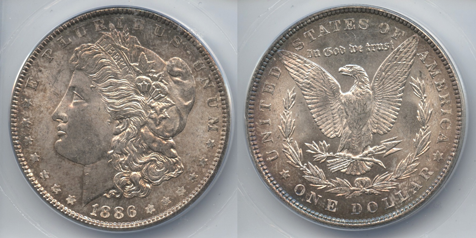1886 Morgan Silver Dollar ANACS MS-65