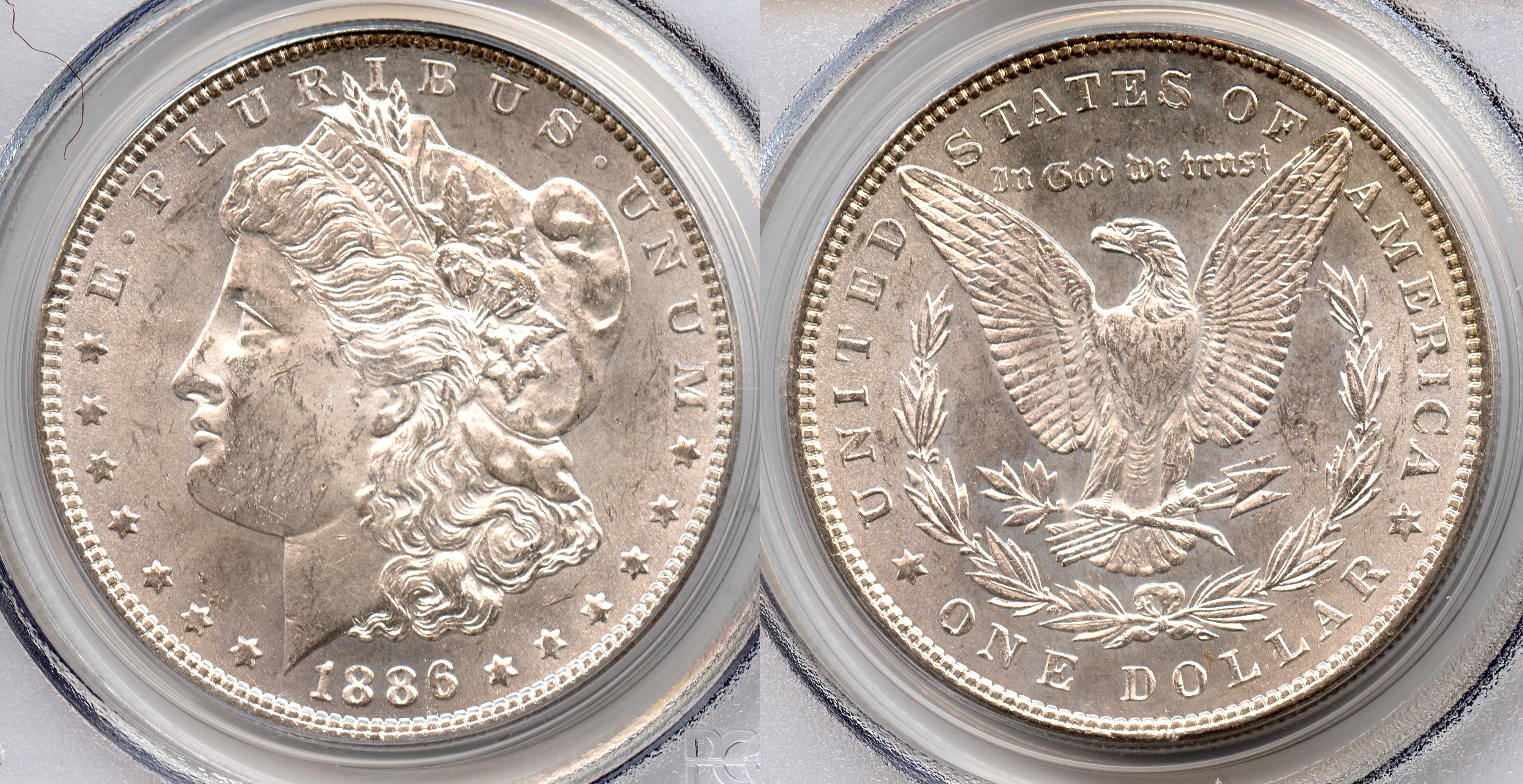 1886 Morgan Silver Dollar PCGS MS-63 #a