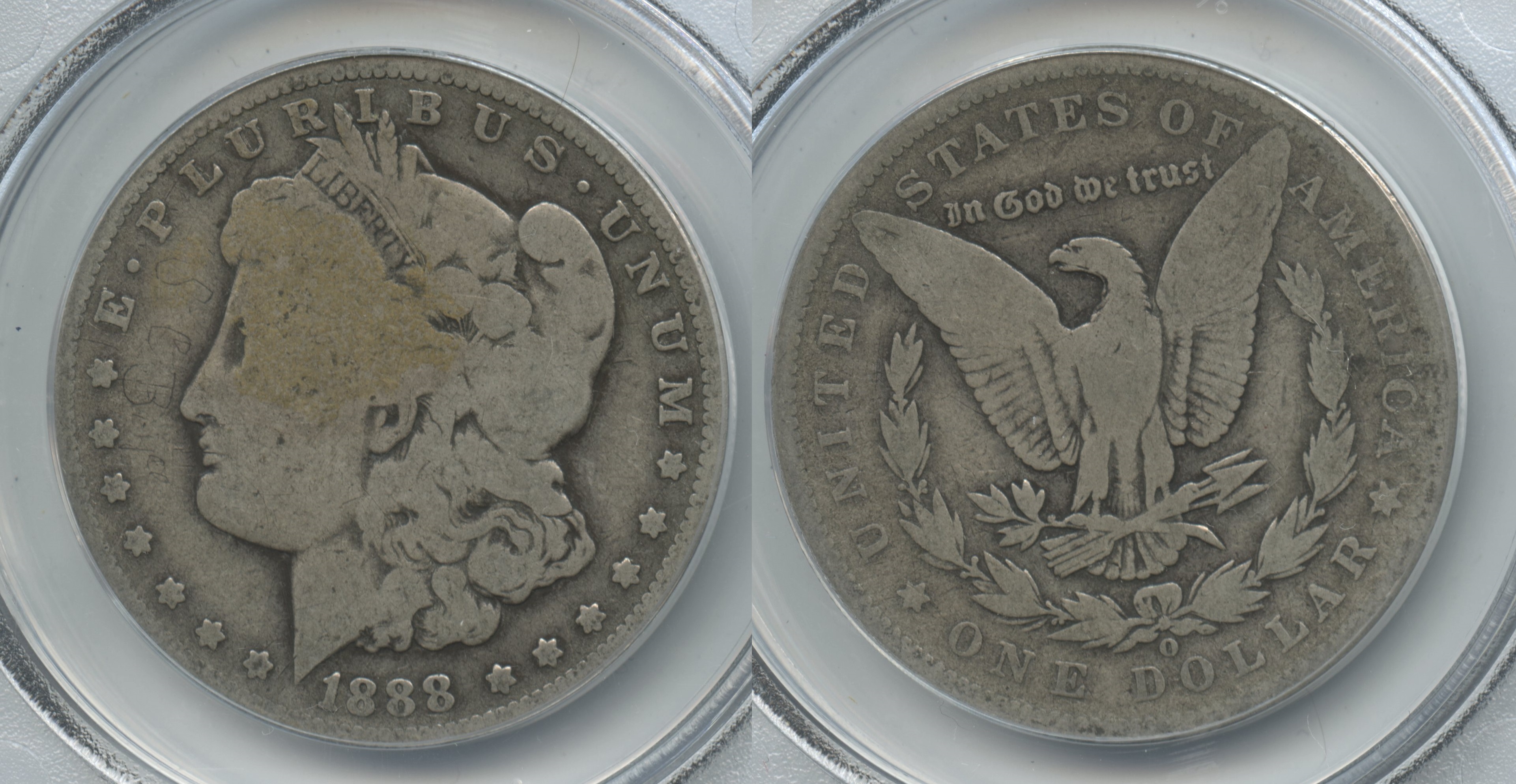 1888-O Morgan Silver Dollar ANACS Authentic Hot Lips