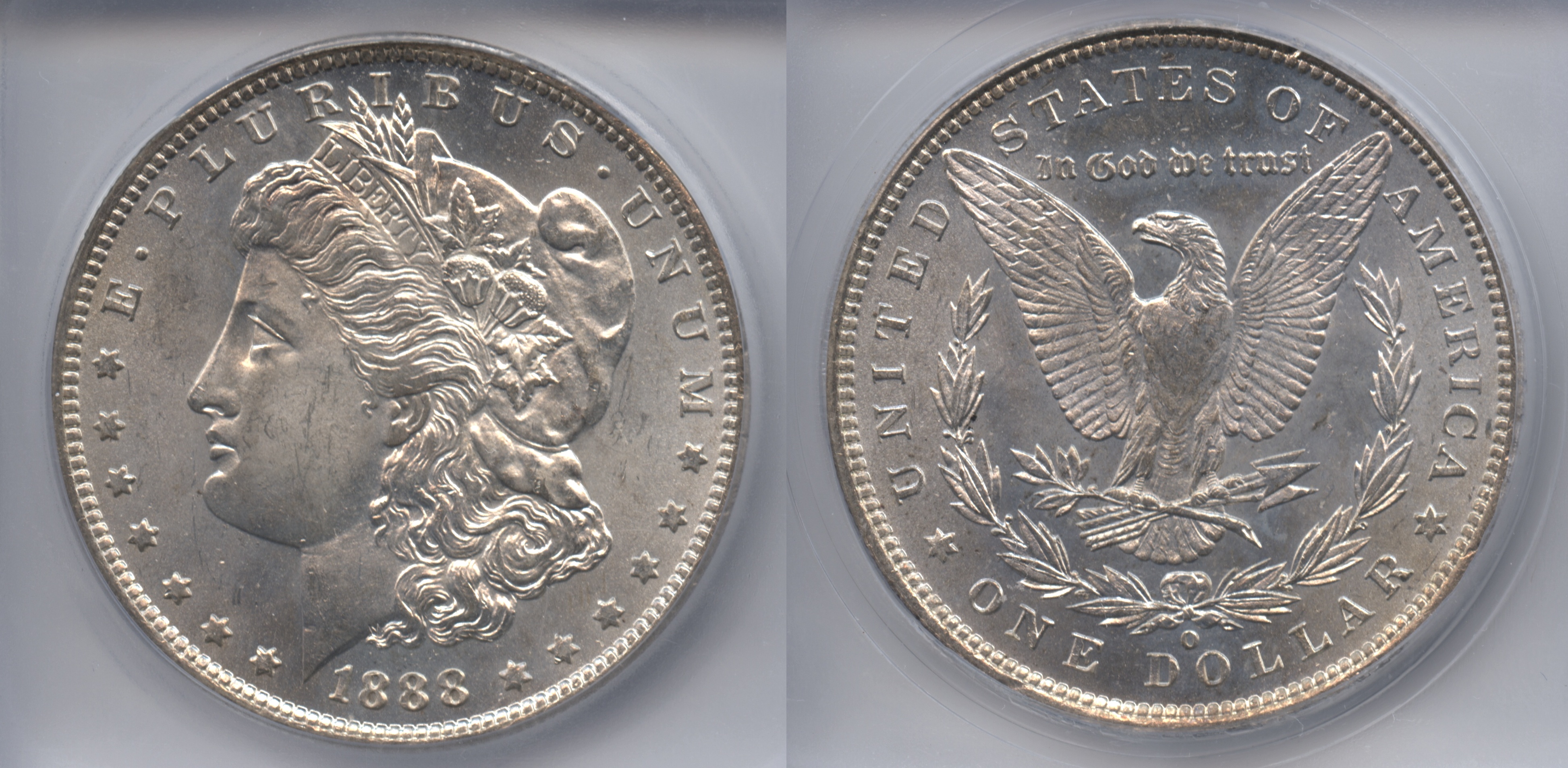 1888-O Morgan Silver Dollar ICG MS-64