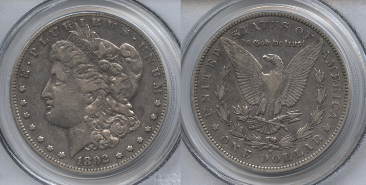 1892-S Morgan Silver Dollar PCGS EF-40 #a small