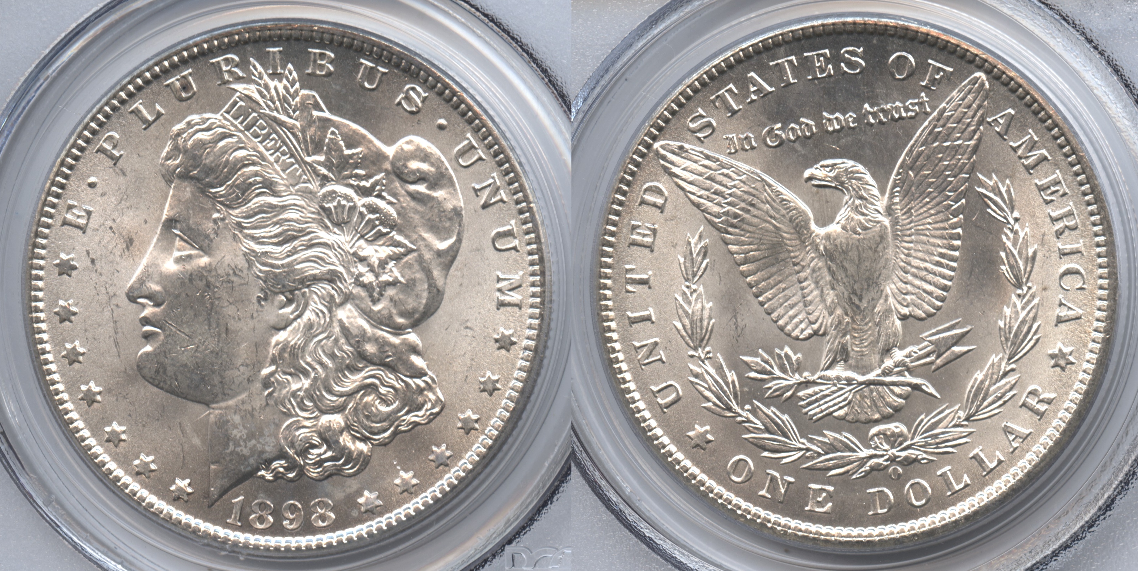 1898-O Morgan Silver Dollar PCGS MS-63 VAM-11, Near Doubled 898, O High and Tilted Far Right