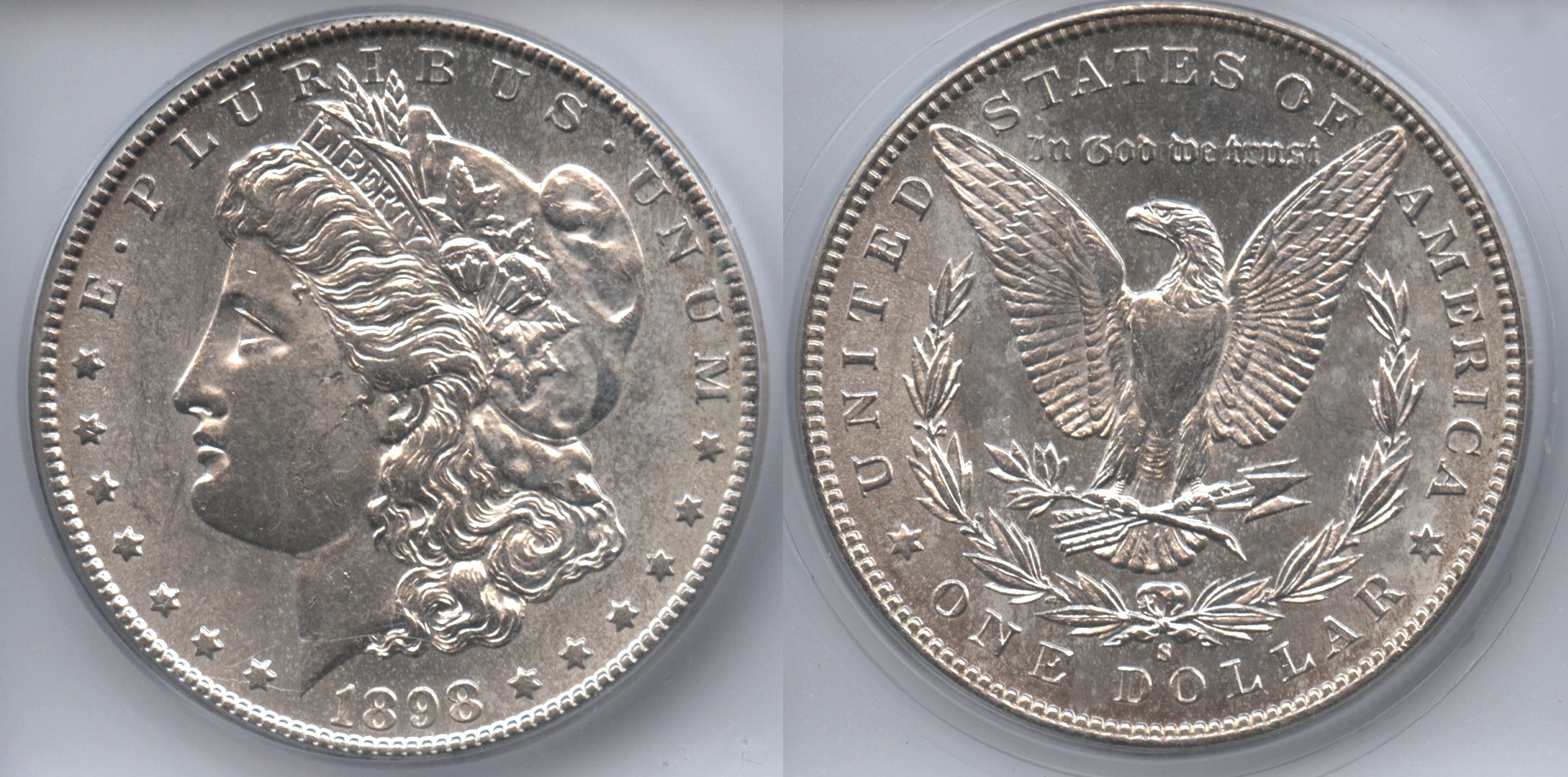 1898-S Morgan Silver Dollar ICG MS-61