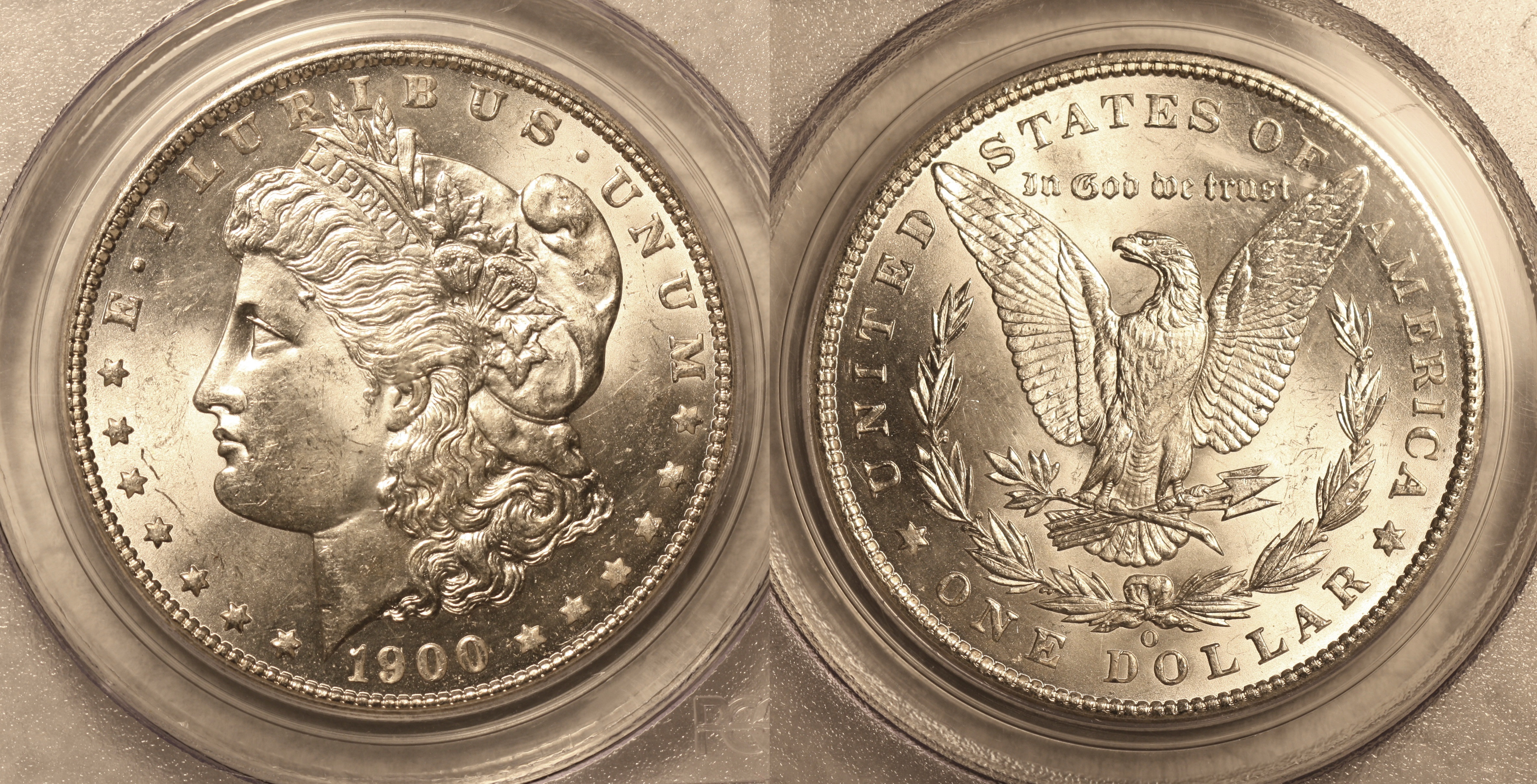 1900-O Morgan Silver Dollar PCGS MS-63 Camera