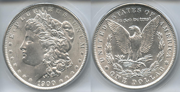 1900 Morgan Silver Dollar ICG MS-65 small