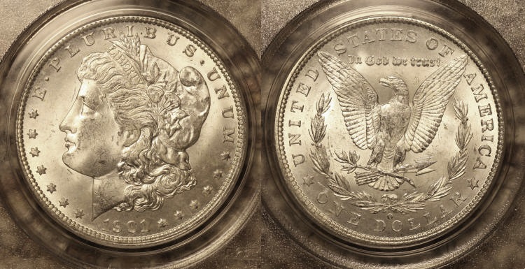 1901-O Morgan Silver Dollar PCGS MS-64 camera small