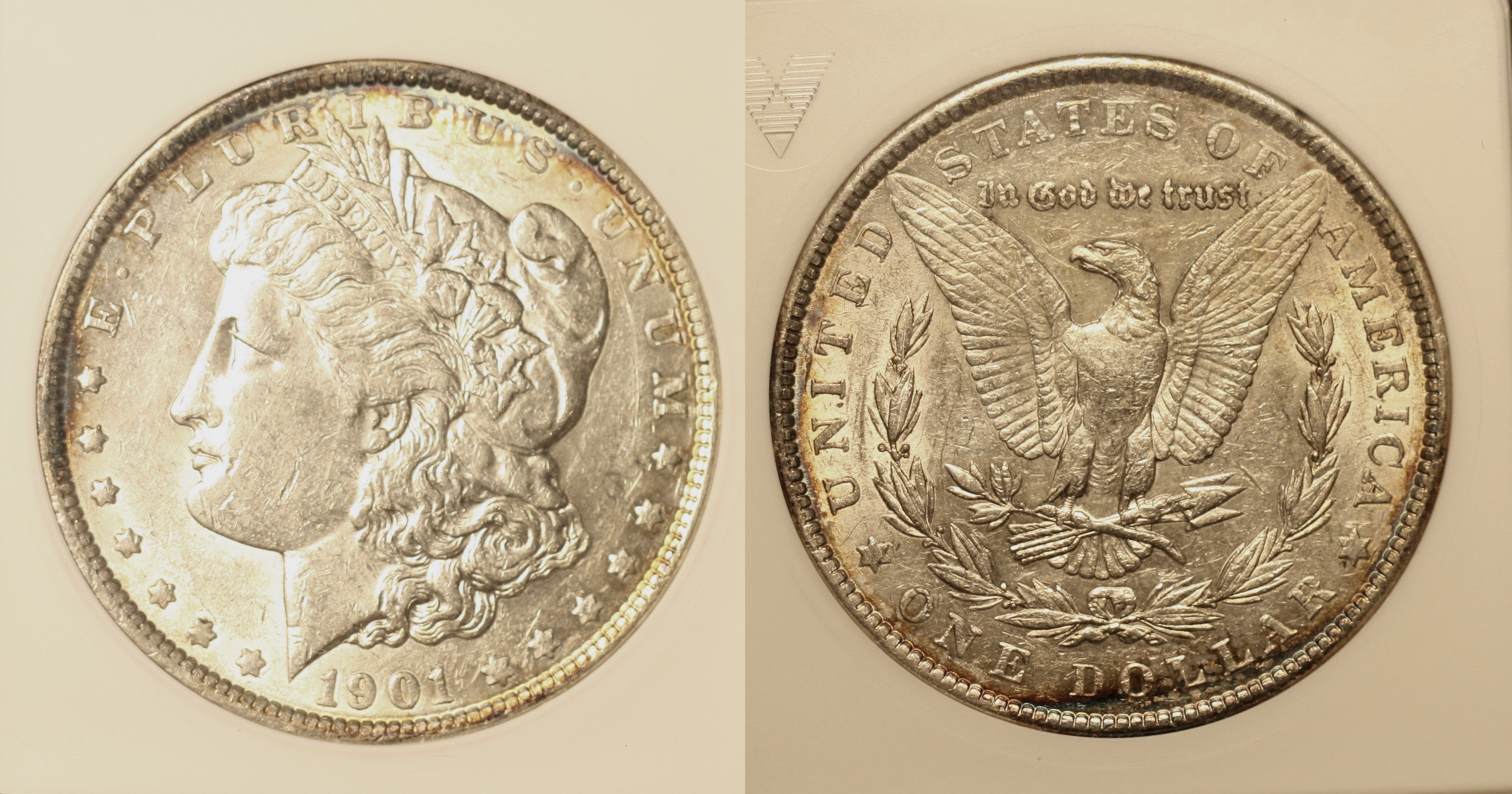 1901 Morgan Silver Dollar ANACS AU-55 camera