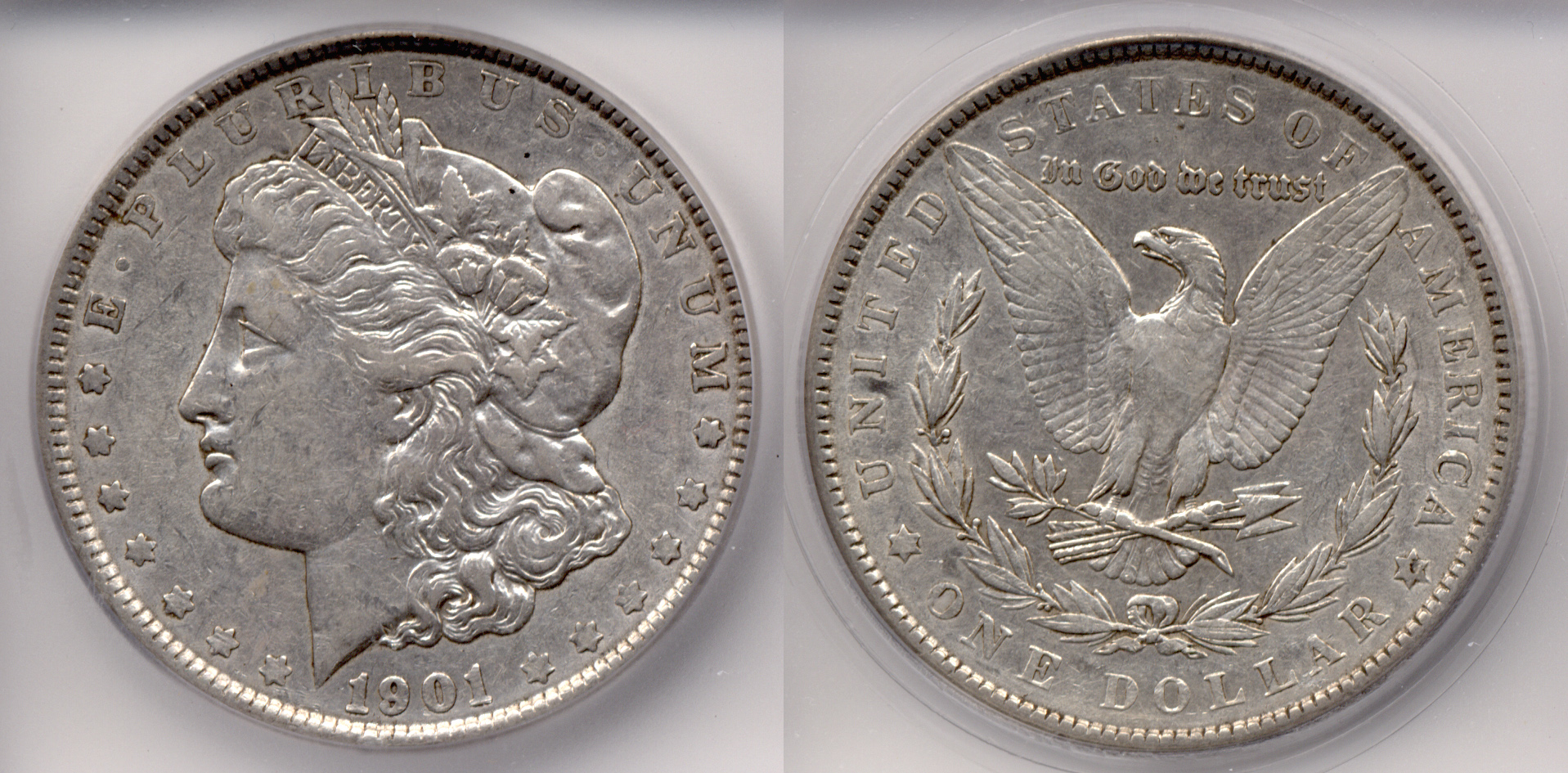 1901 Morgan Silver Dollar ICG AU-55