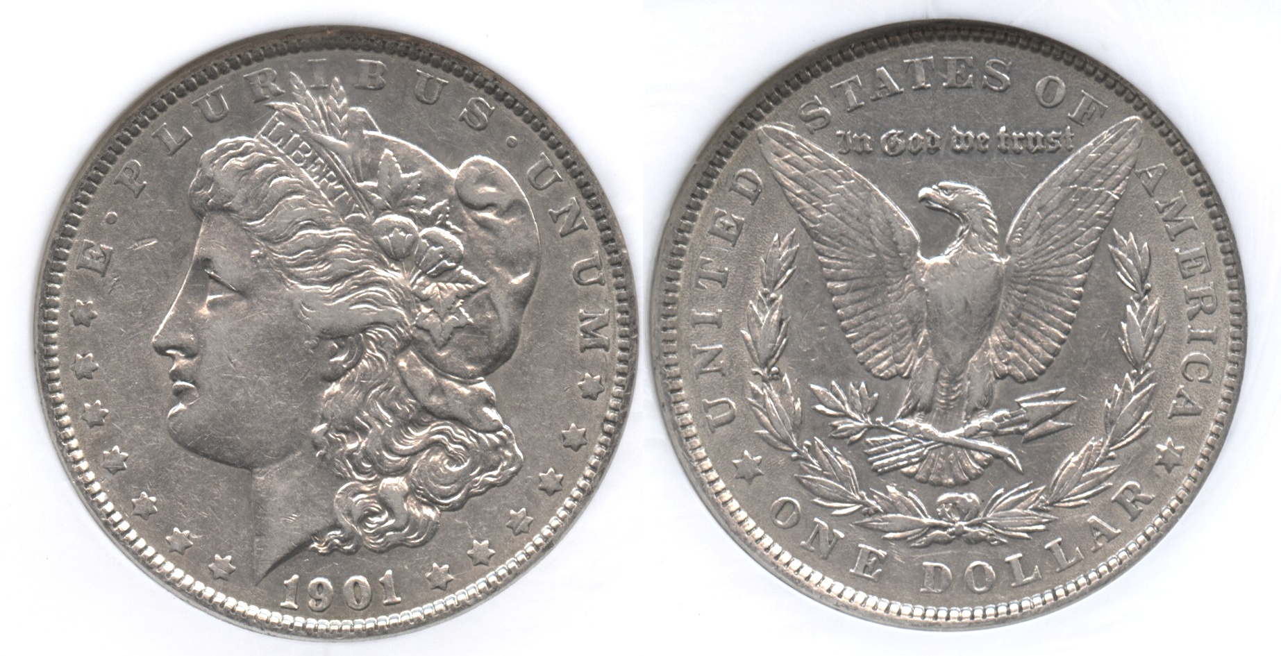 1901 Morgan Silver Dollar NGC AU-50