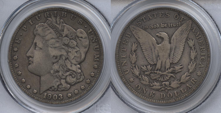 1903-S Morgan Silver Dollar PCGS Fine-15 small