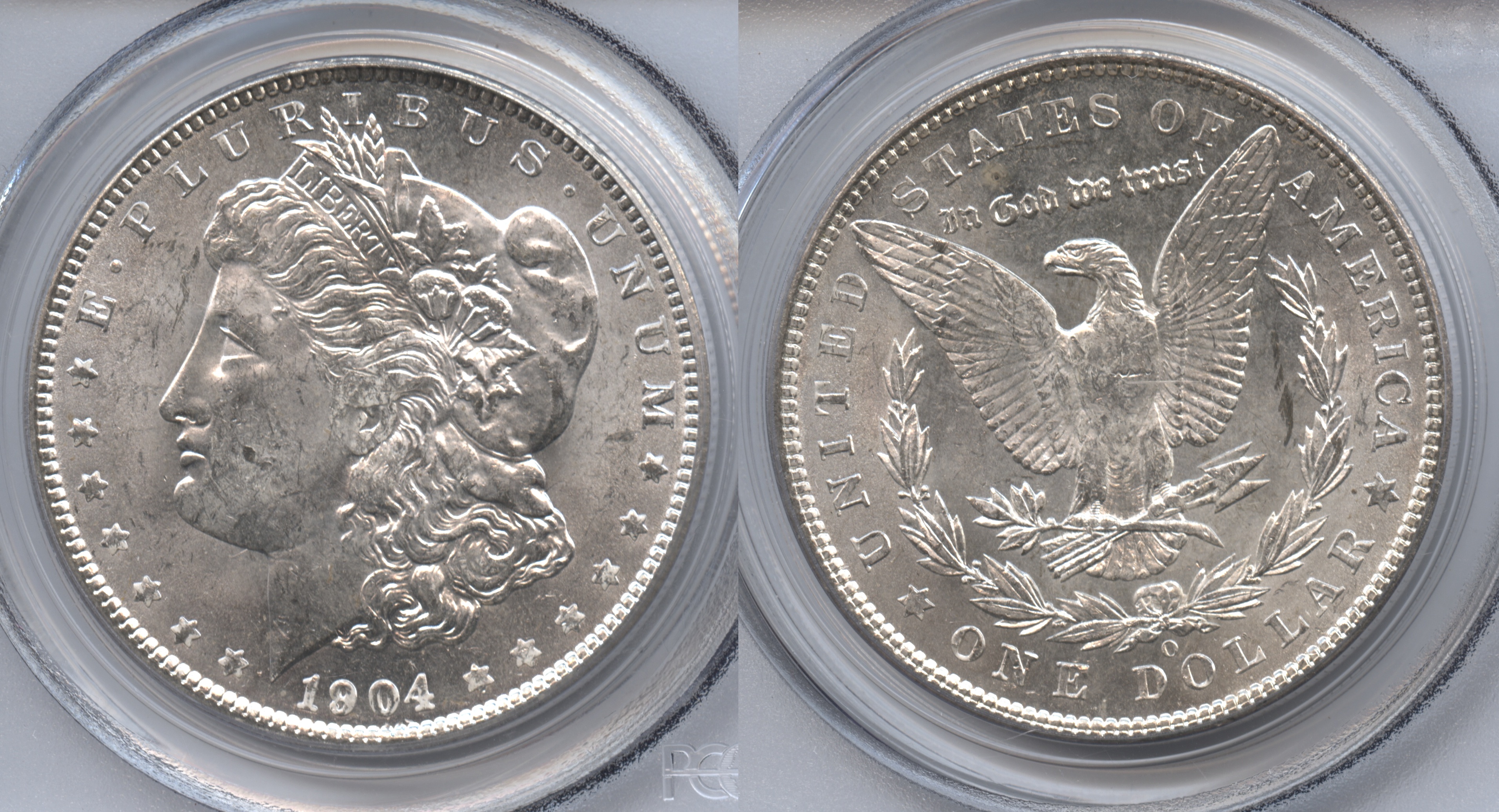 1904-O Morgan Silver Dollar PCGS MS-63 VAM-2A Clashed Obverse, O Tilted Left