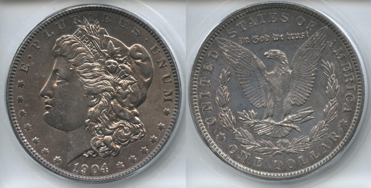 1904 Morgan Silver Dollar ICG MS-61 small