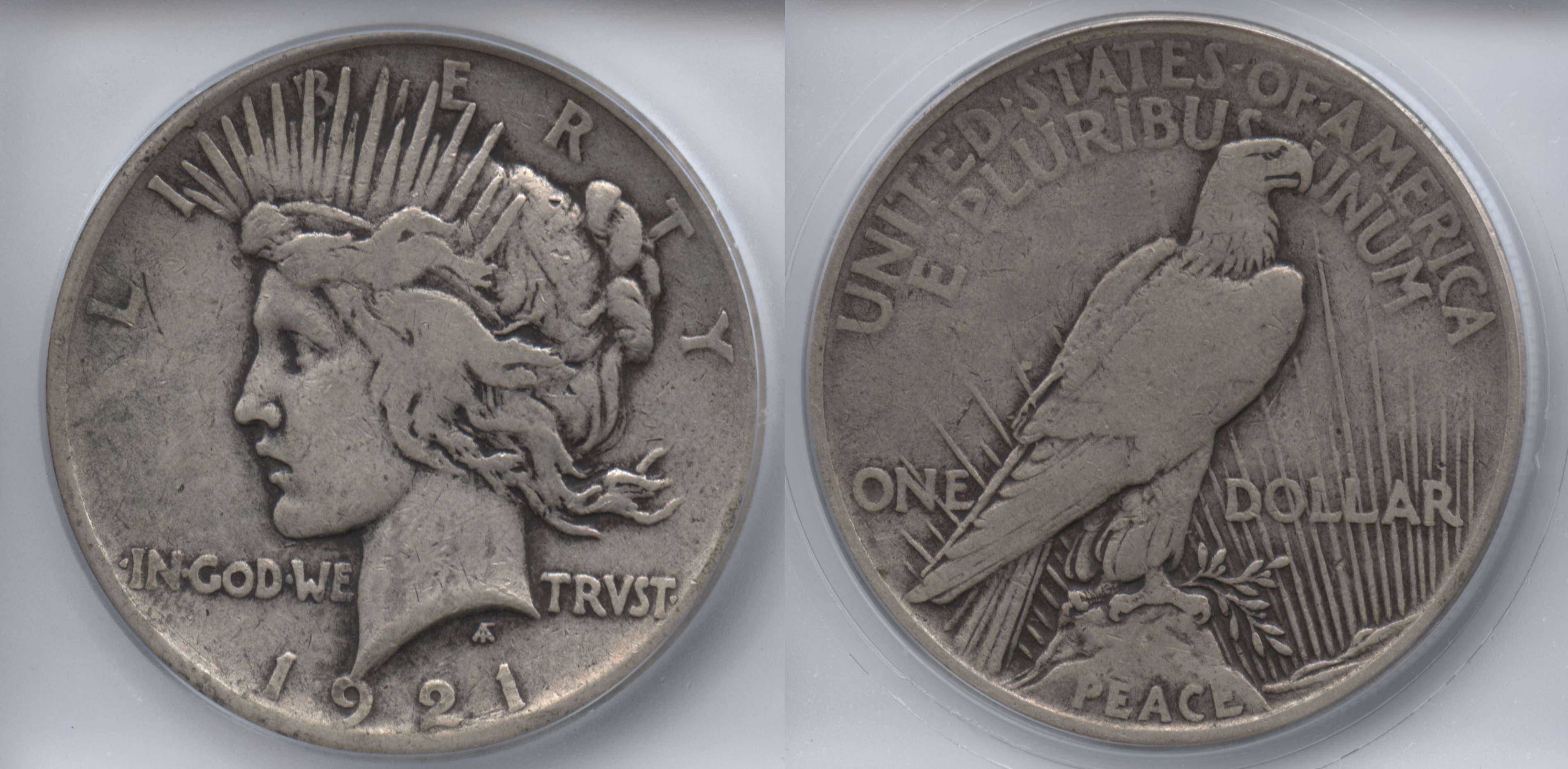 1921 Peace Silver Dollar ICG VF-25