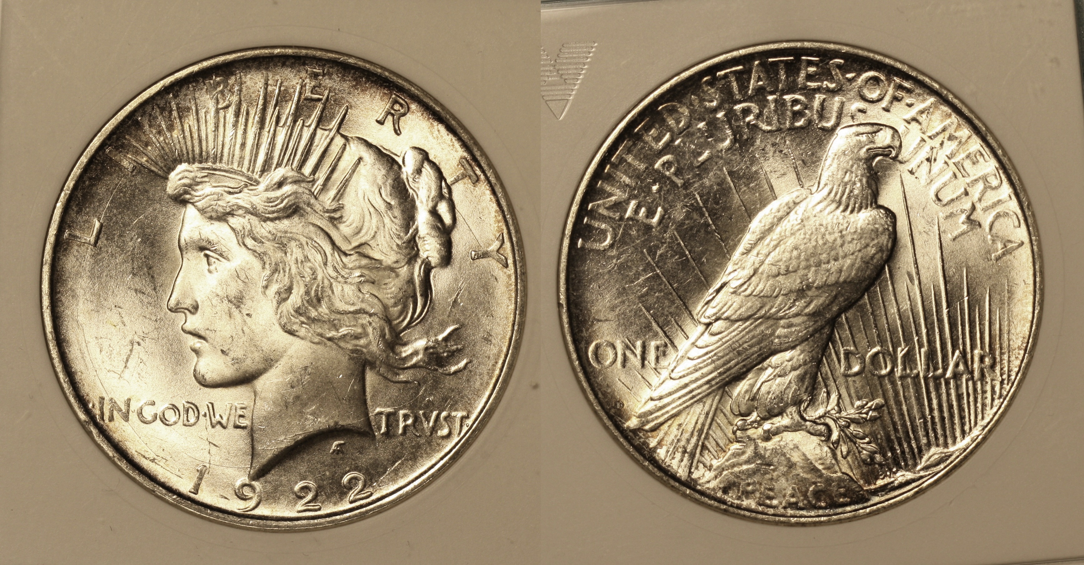 1922-D Peace Silver Dollar ANACS MS-63 camera