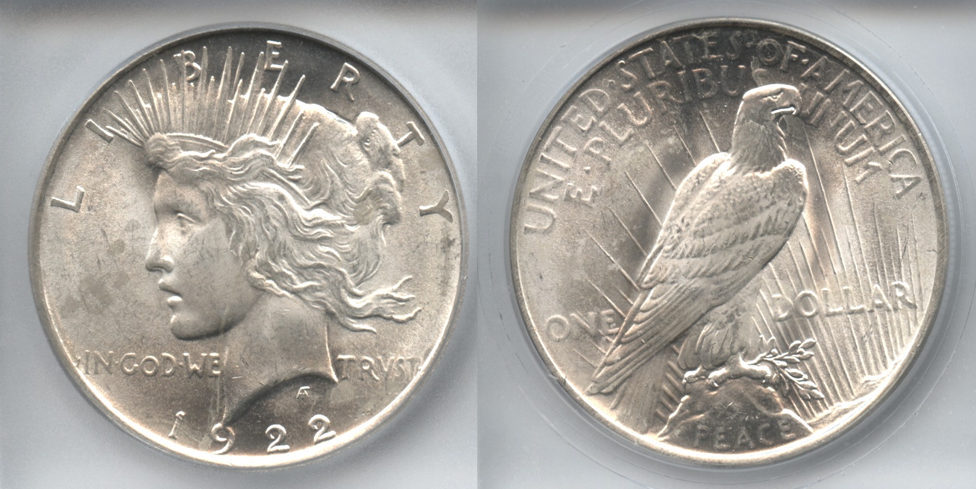 1922 Peace Silver Dollar ICG MS-64 #a