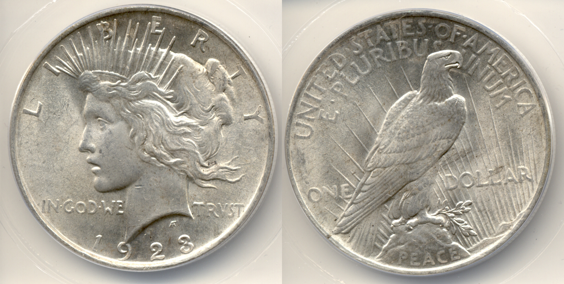 1923 Peace Silver Dollar ANACS MS-63