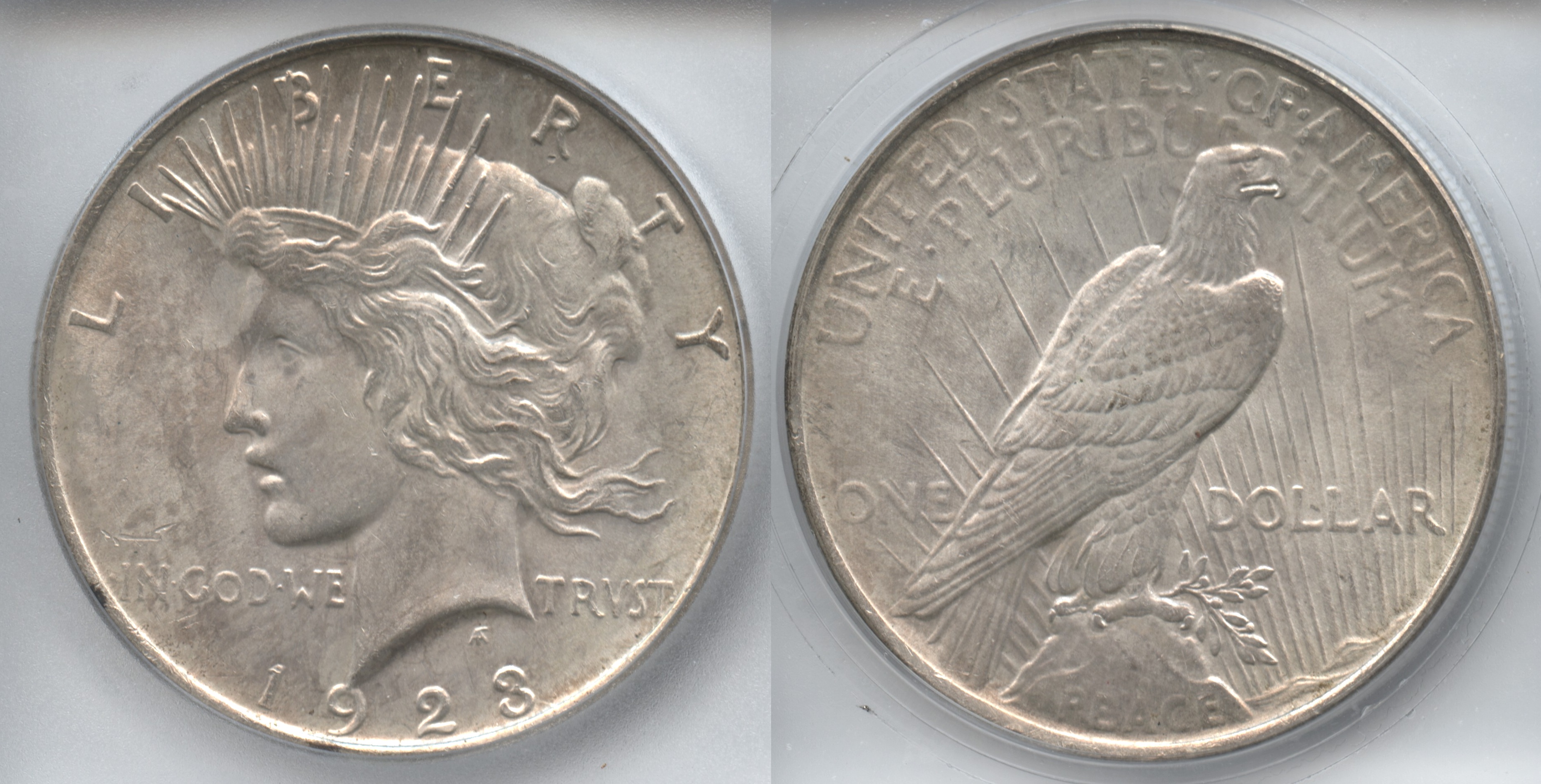 1923 Peace Silver Dollar ICG MS-64 #a
