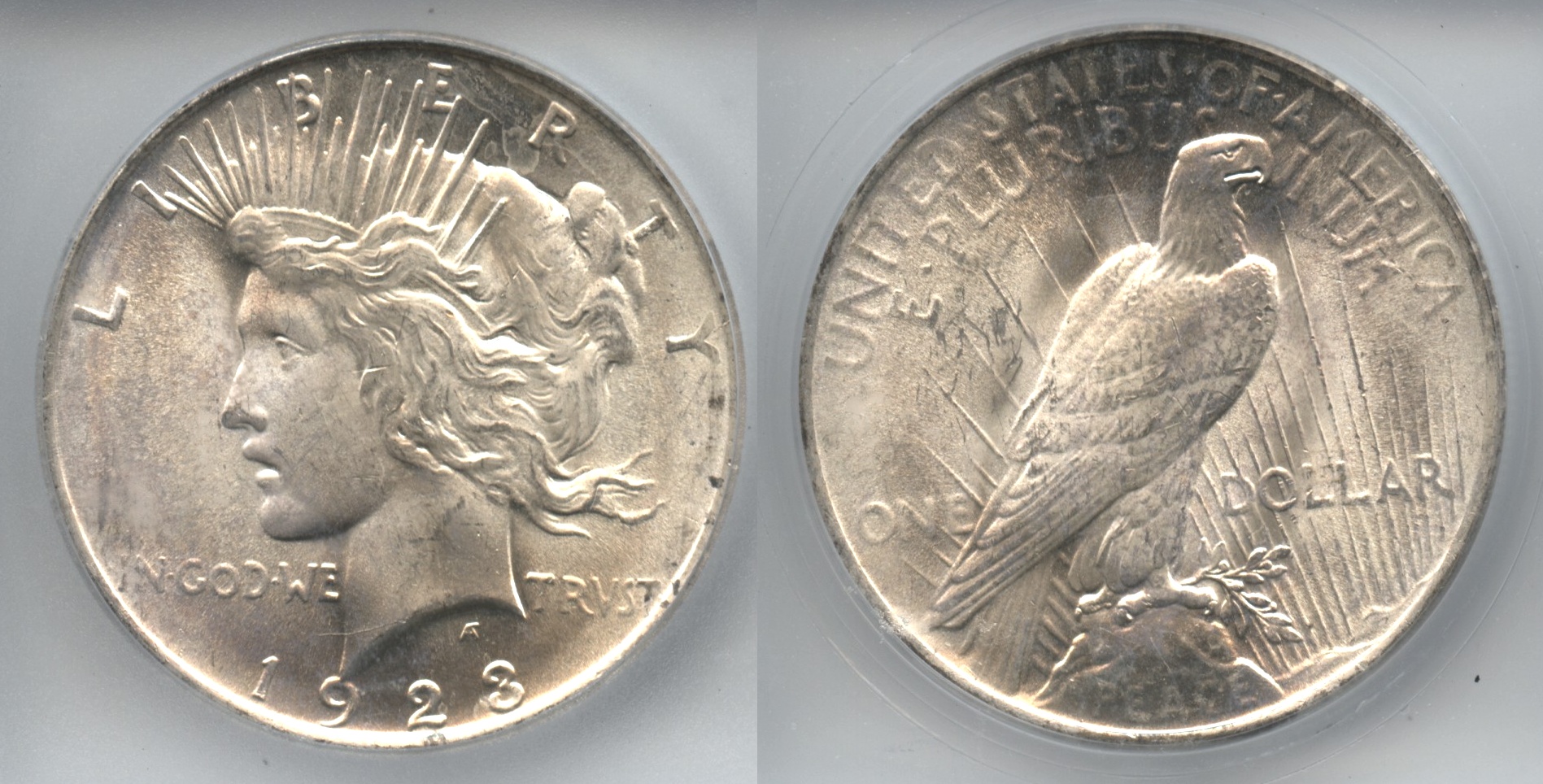 1923 Peace Silver Dollar ICG MS-64 #b