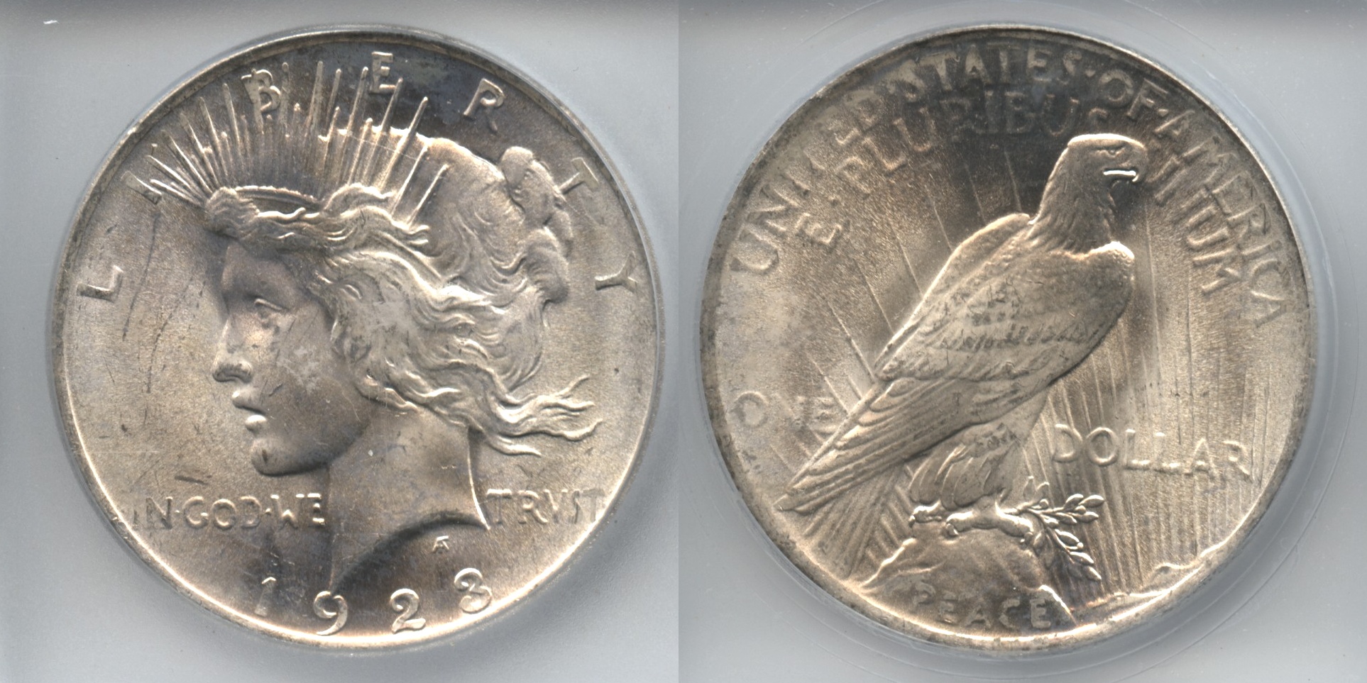 1923 Peace Silver Dollar ICG MS-64 #e