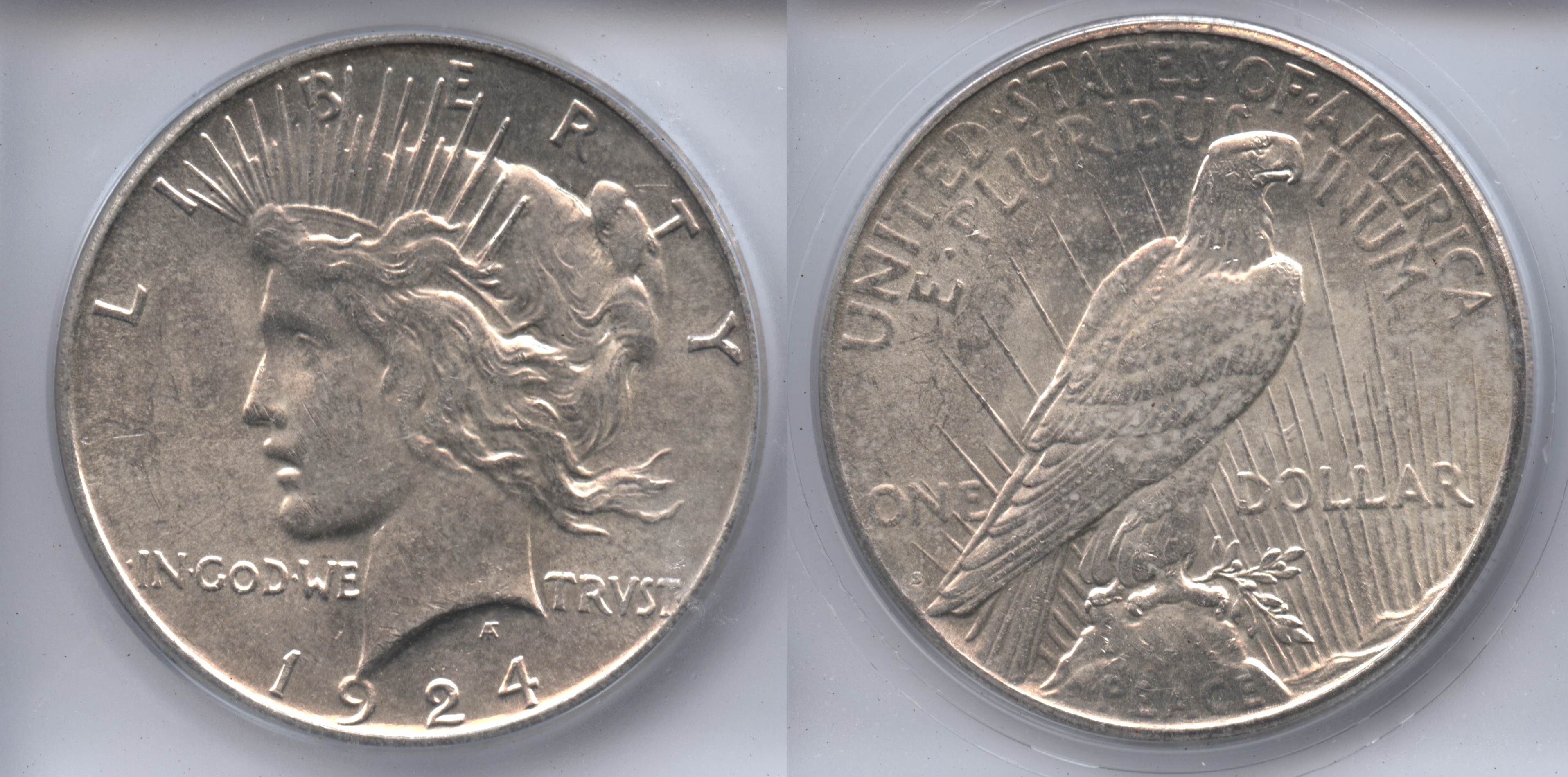 1924-S Peace Silver Dollar ICG MS-63