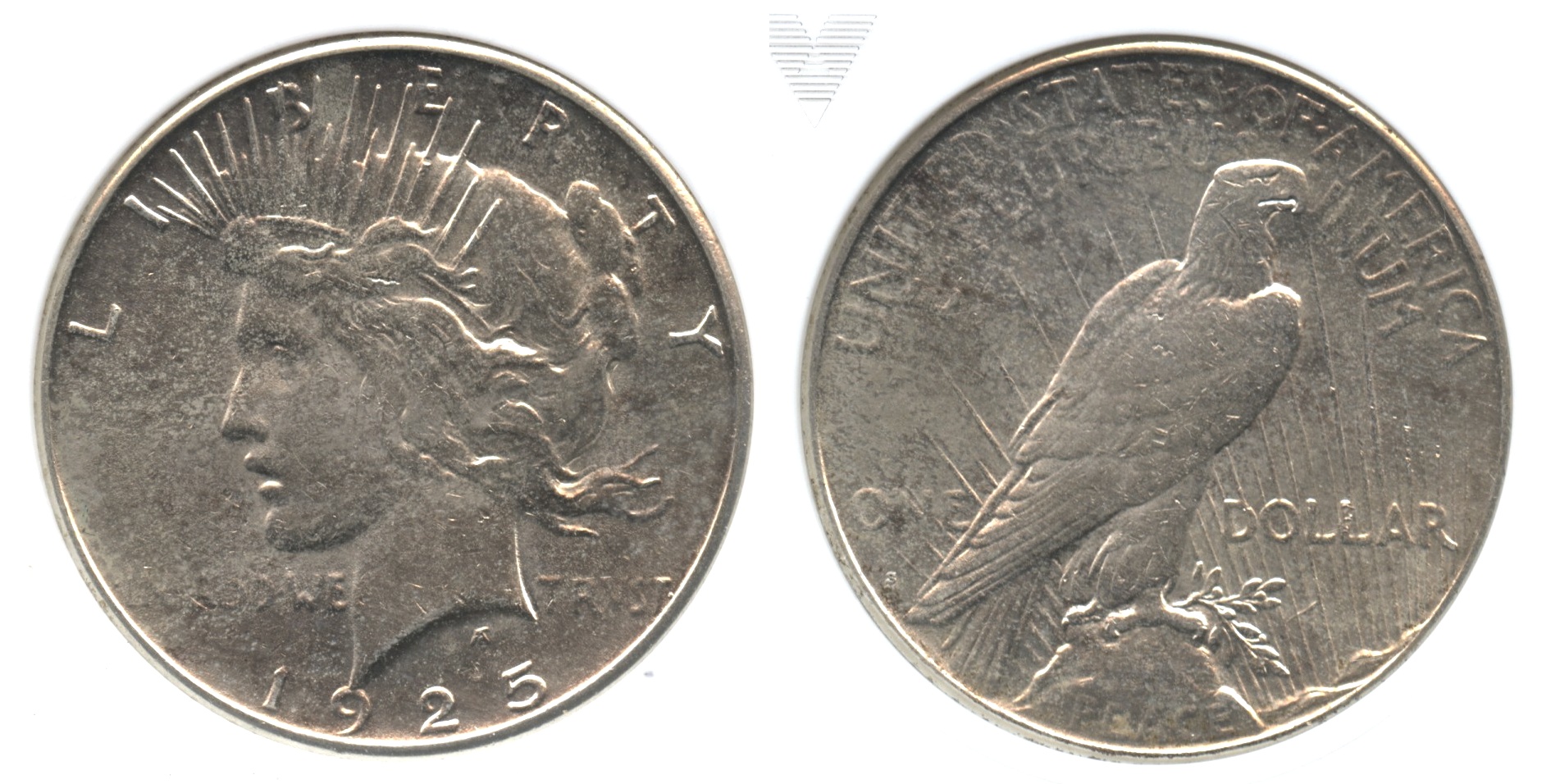 1925-S Peace Silver Dollar ANACS AU Details Net EF-45