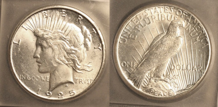 1925-S Peace Silver Dollar ICG MS-63 camera small