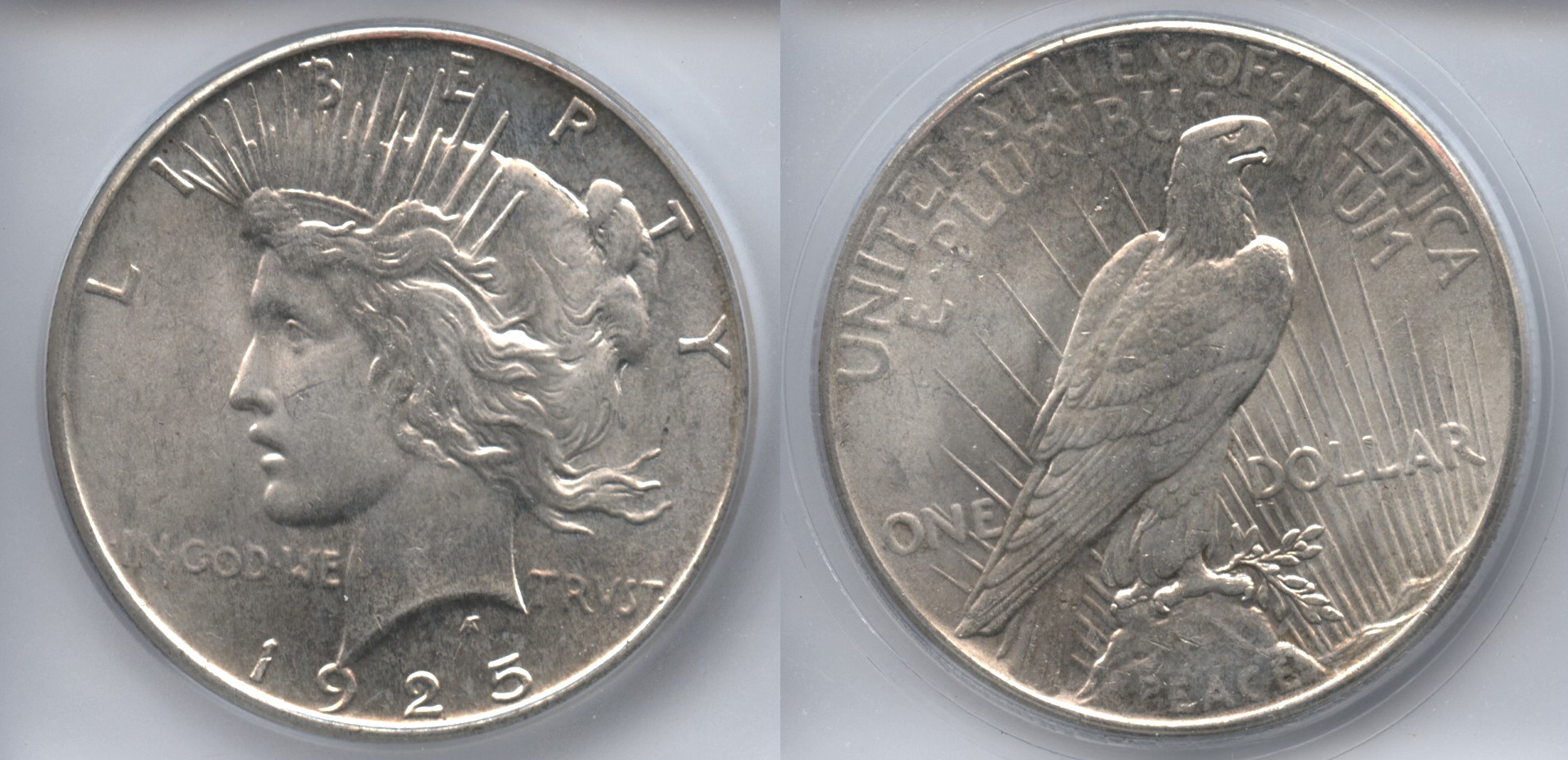 1925 Peace Silver Dollar ICG MS-64