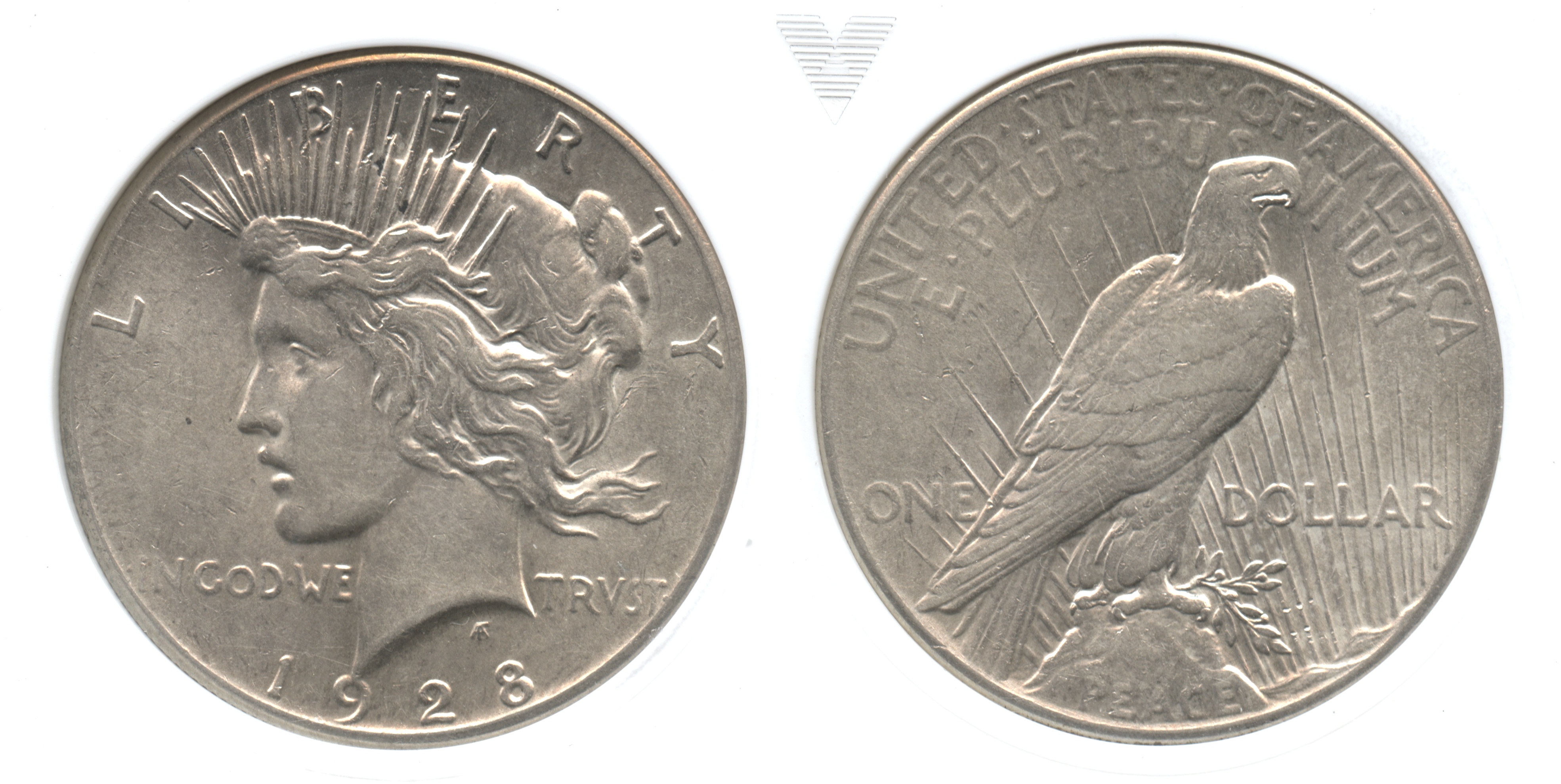 1928 Peace Silver Dollar ANACS AU-55