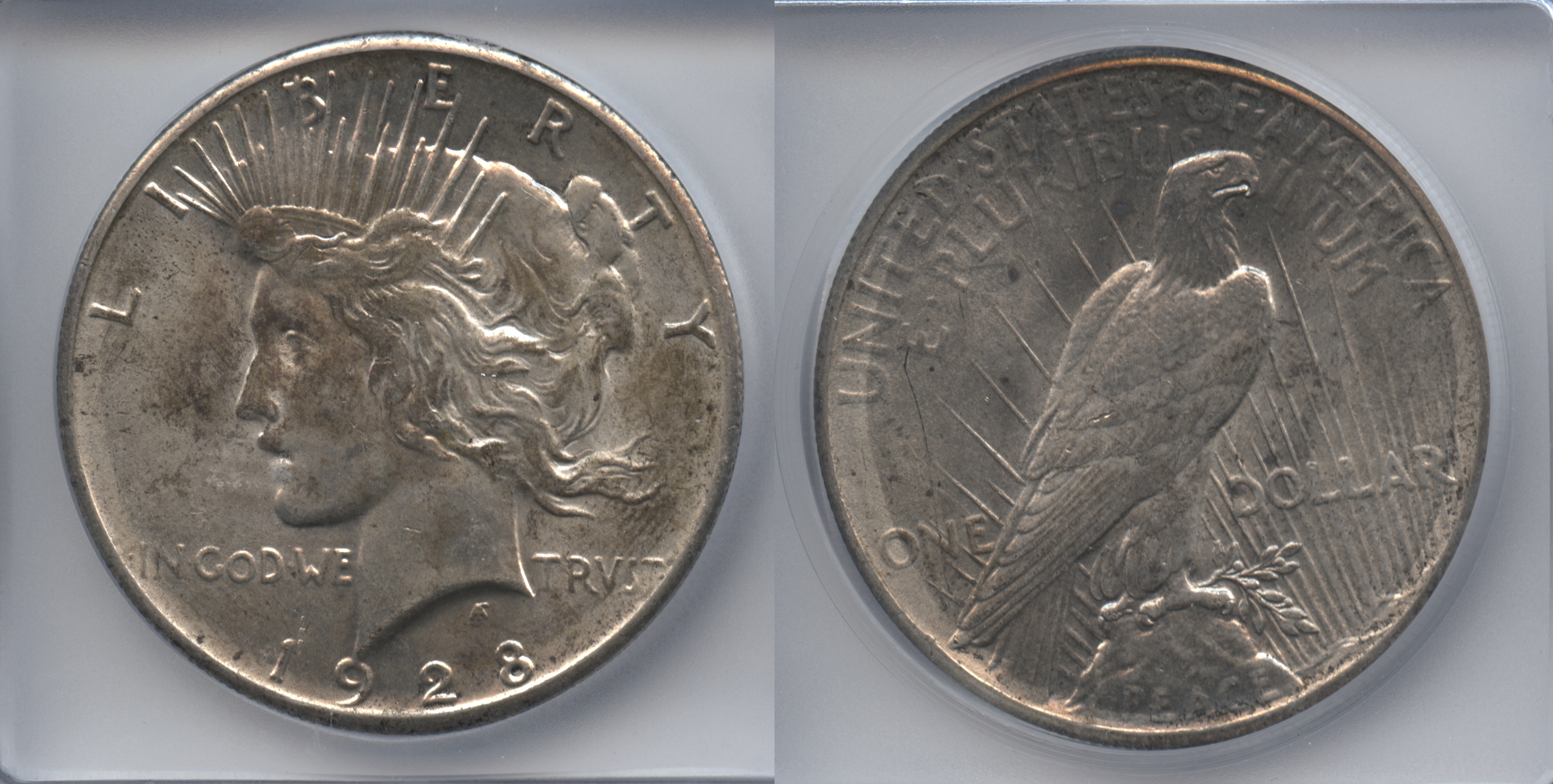 1928 Peace Silver Dollar ICG MS-63