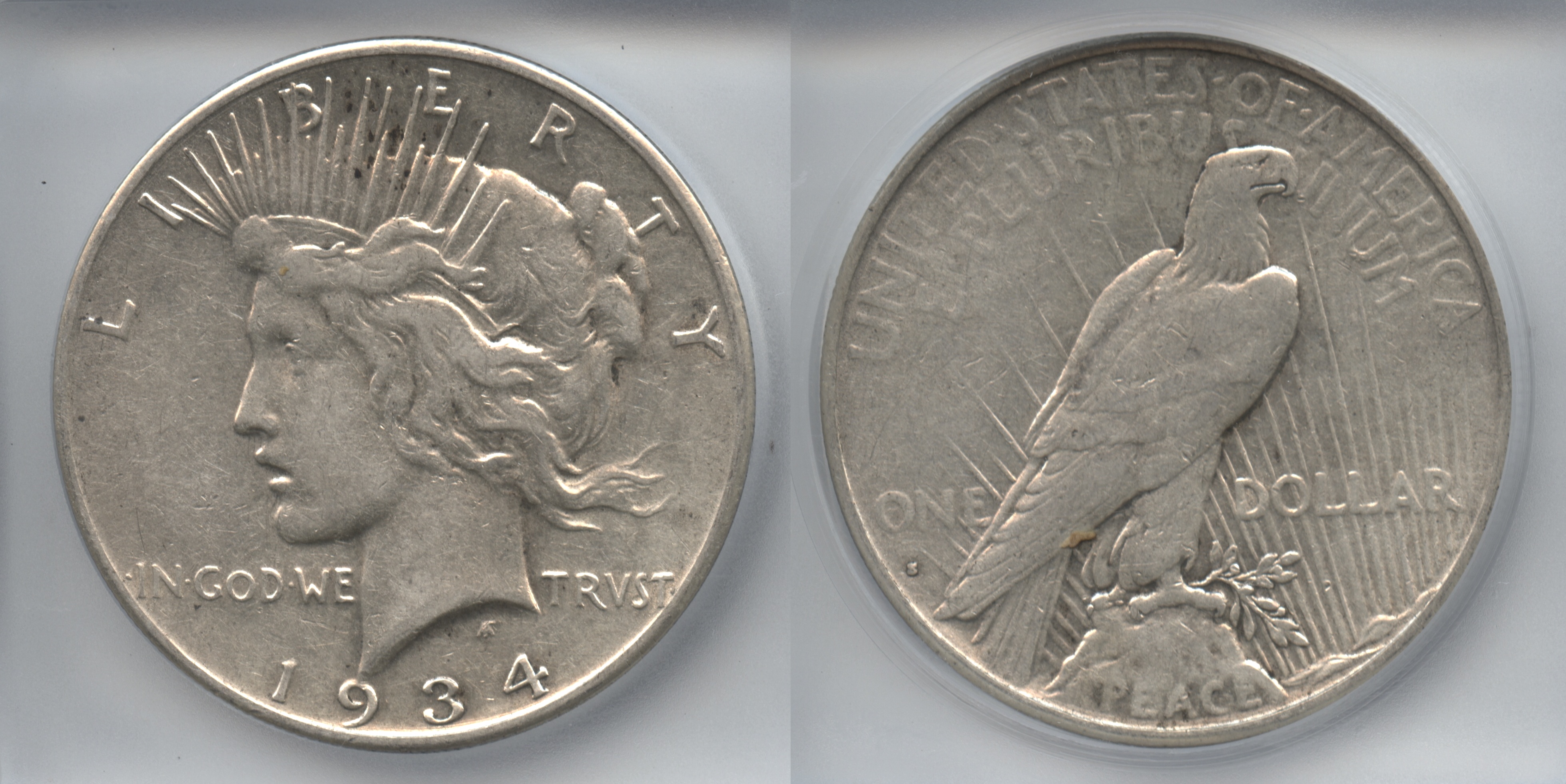 1934-S Peace Silver Dollar ICG VF-35