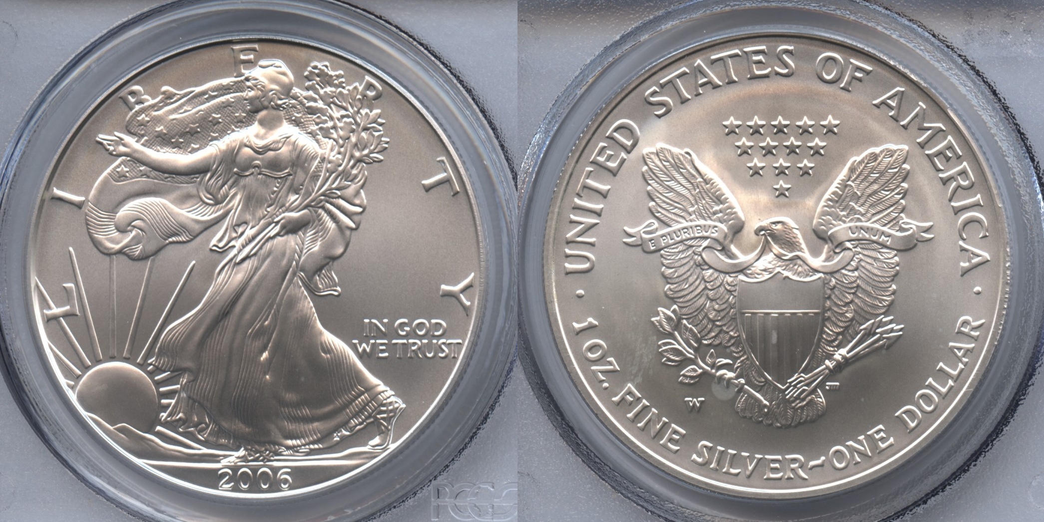 2006-W Burnished Silver Eagle Dollar PCGS MS-68 #a