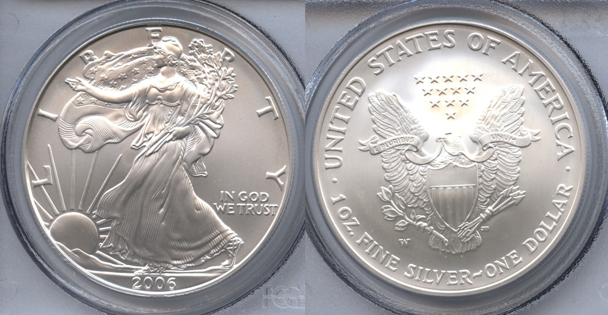 2006-W Burnished Silver Eagle Dollar PCGS MS-68 #b