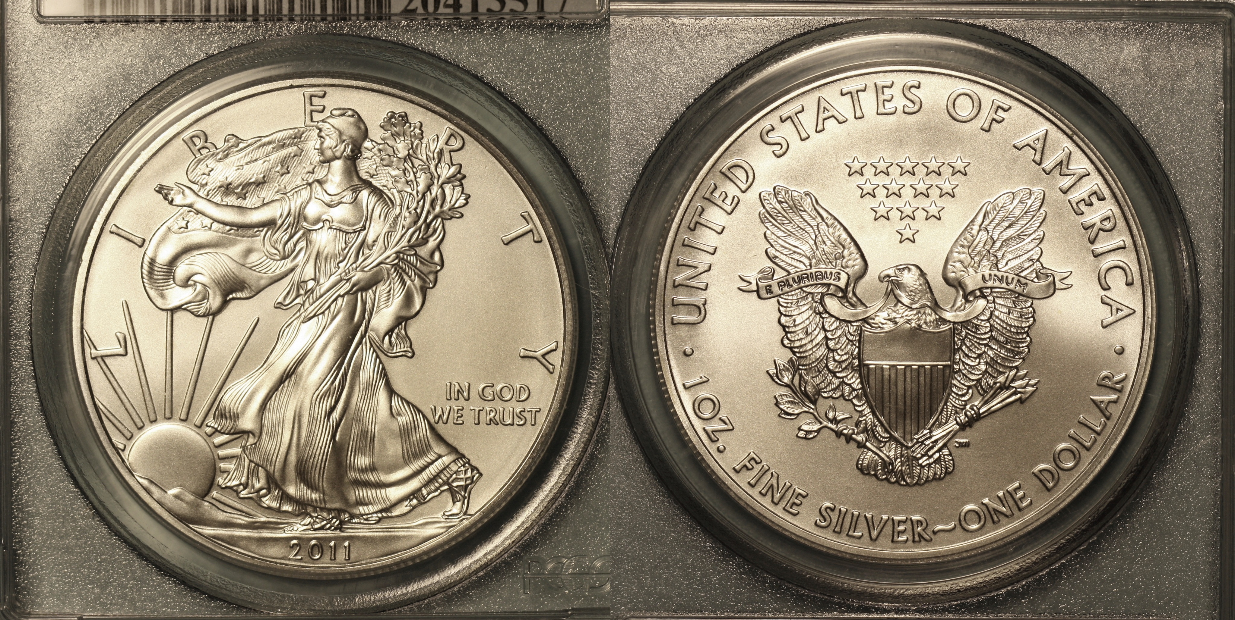 2011 San Francisco Silver Eagle Dollar PCGS MS-70 camera