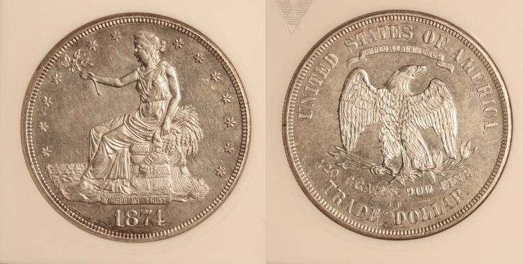 1874-CC Trade Dollar ANACS MS-60 camera small