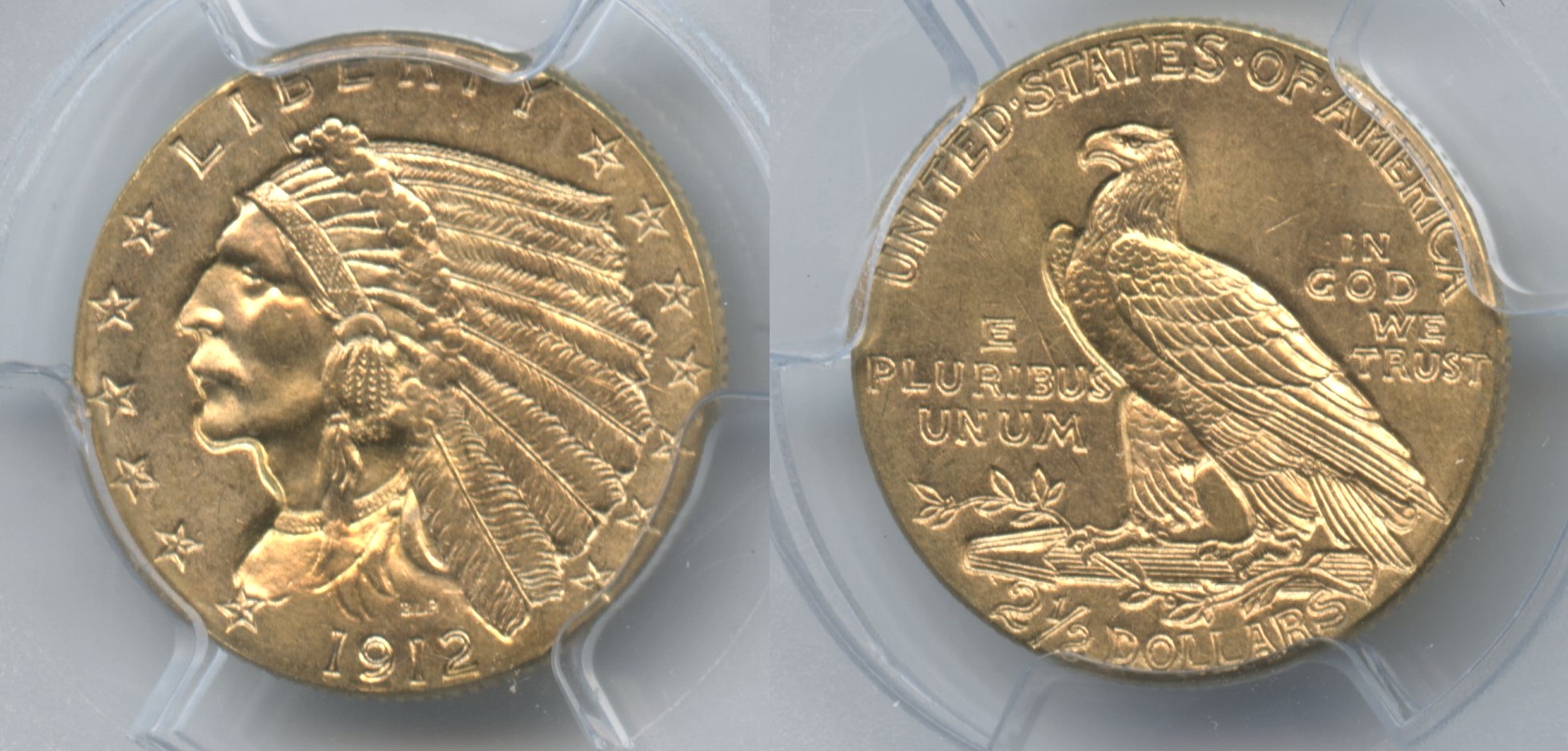 1912 Indian Head Gold Quarter Eagle PCGS MS-64