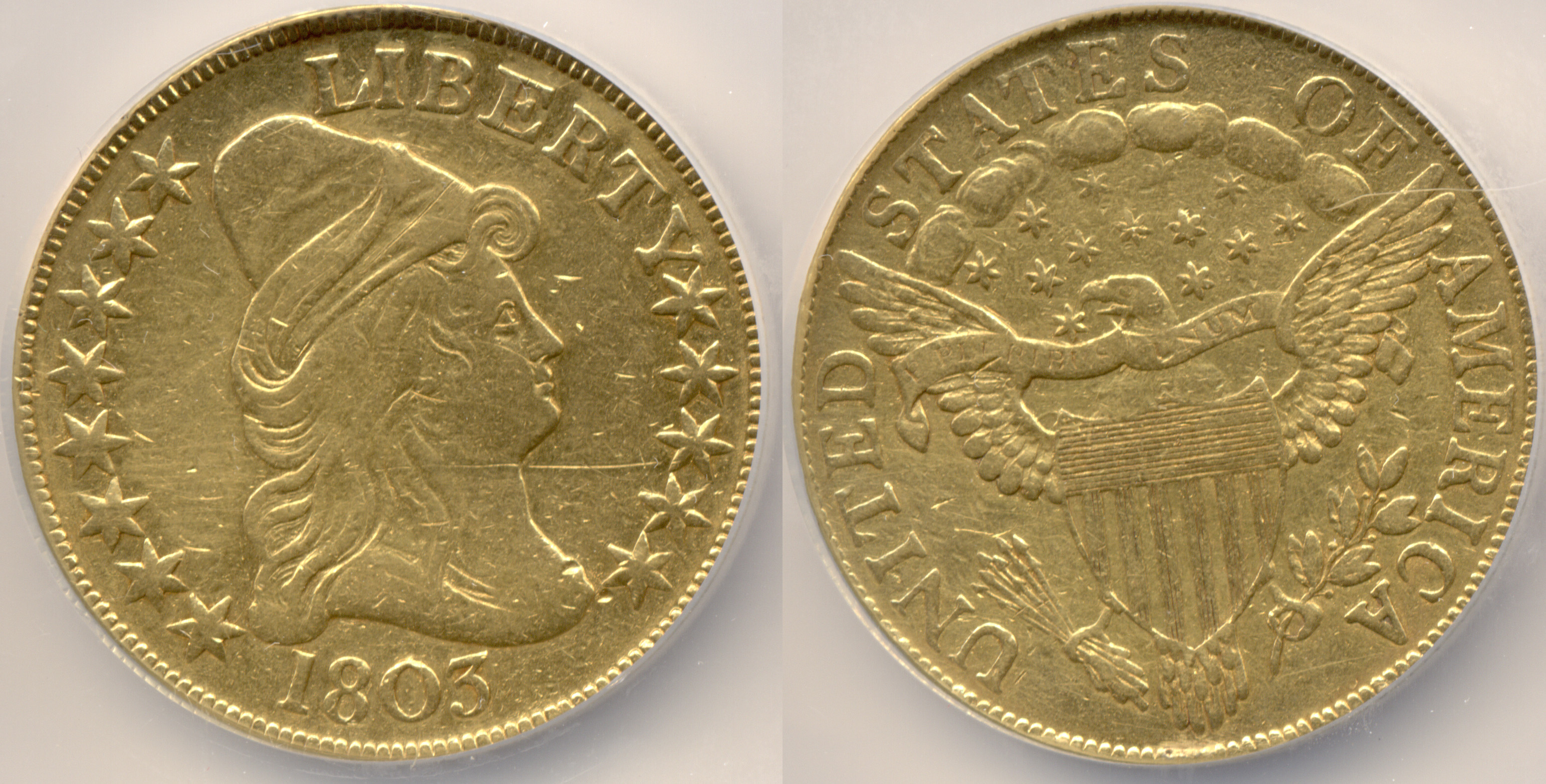 1803 $10 Turban Head Capped Bust Right Gold Eagle NCS EF Details