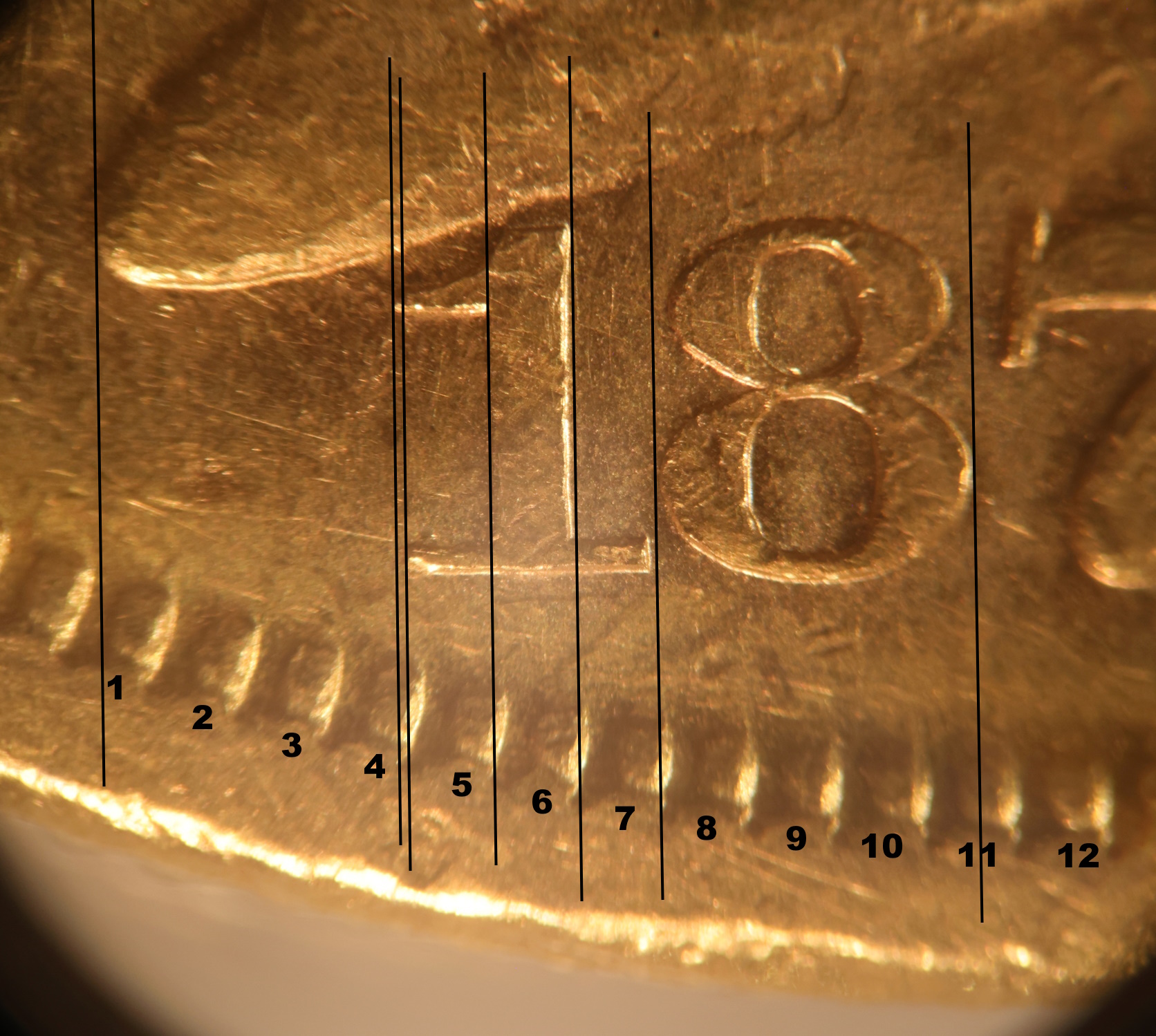 Date is placed to the left