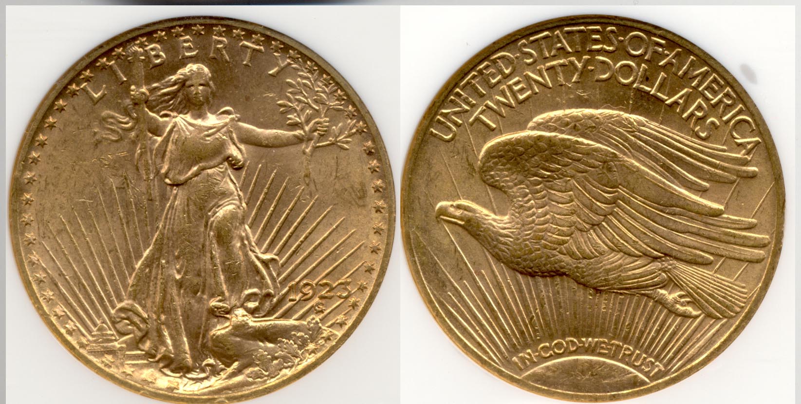 1923 Saint Gaudens Double Eagle NGC MS-61