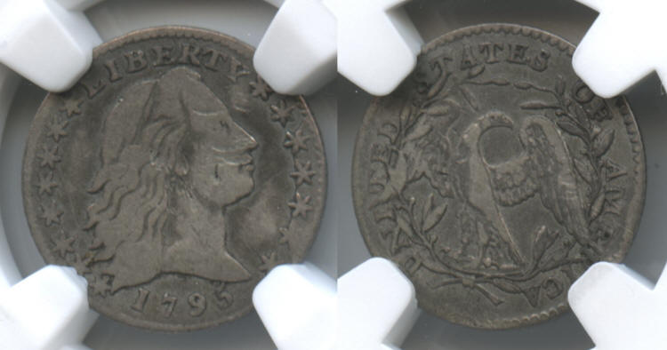 1795 Flowing Hair Half Dime NGC Fine Details small