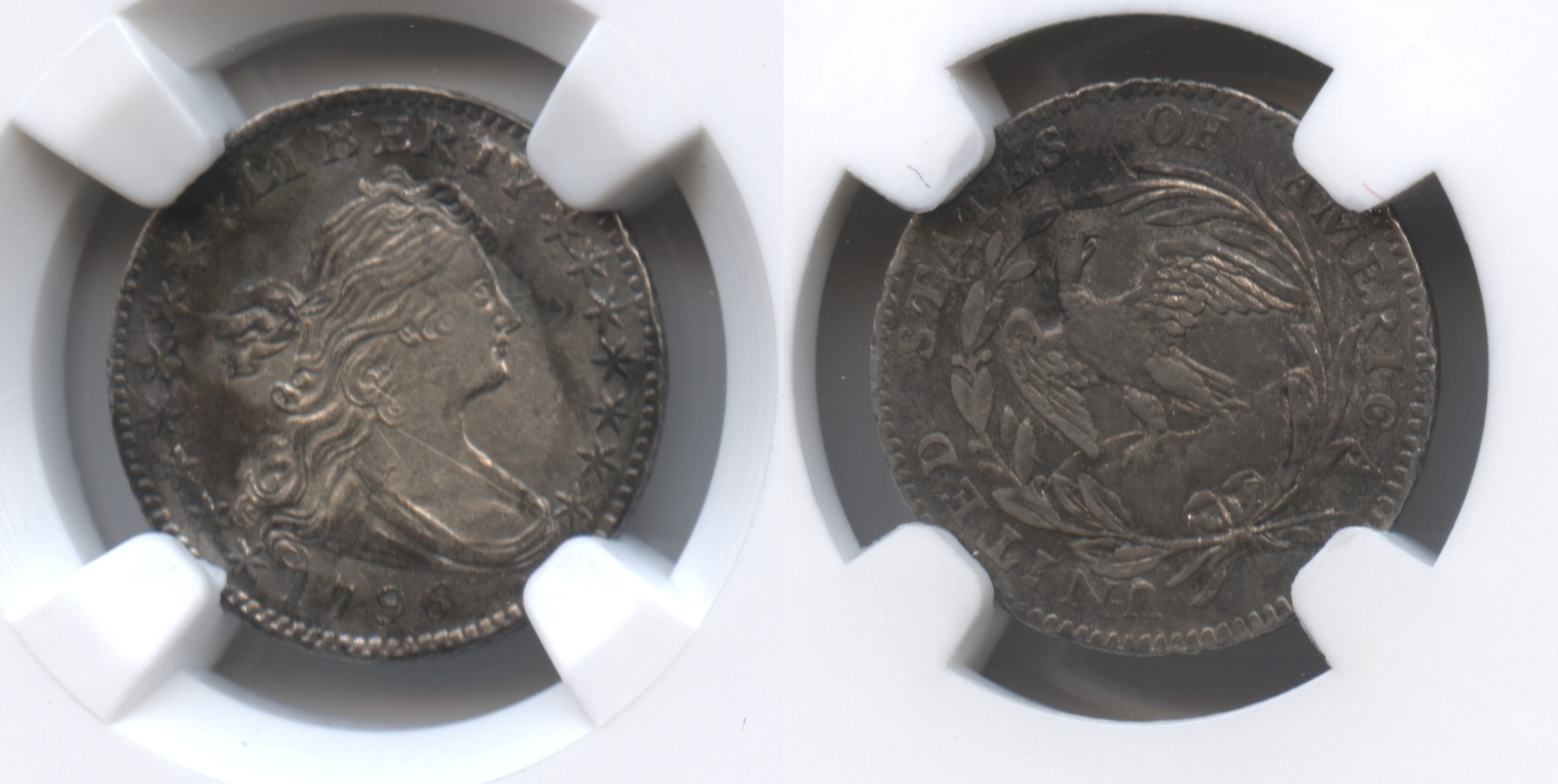 1796 Draped Bust Half Dime NGC AU Details