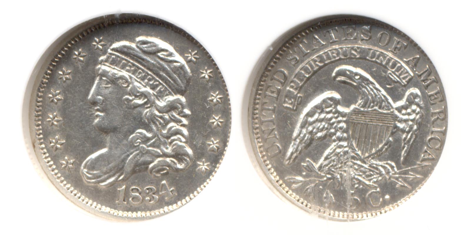 1834 Capped Bust Half Dime NGC AU-58