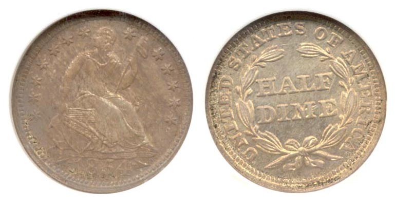 1854 Seated Liberty Half Dime NGC MS-64