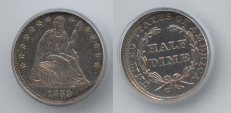 1859 Seated Liberty Half Dime ICG Proof-65 small