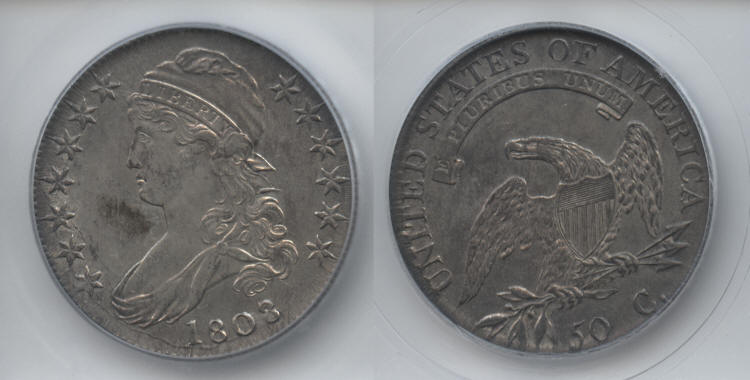 1808/7 Capped Bust Half Dollar ICG MS-62 small