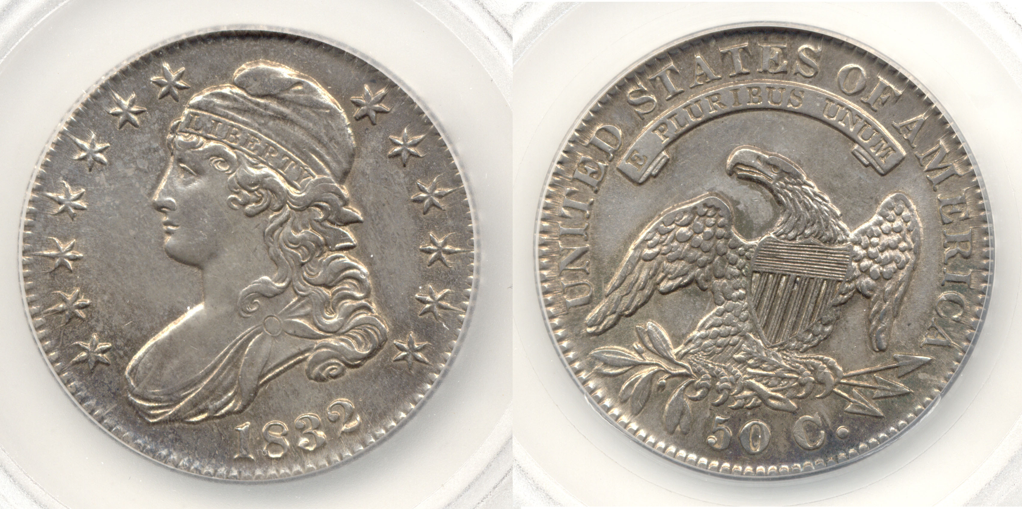 1832 Capped Bust Half Dollar SEGS AU-50